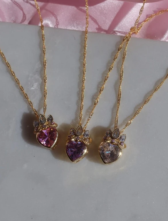 Rapunzel Crown Heart Kolye
