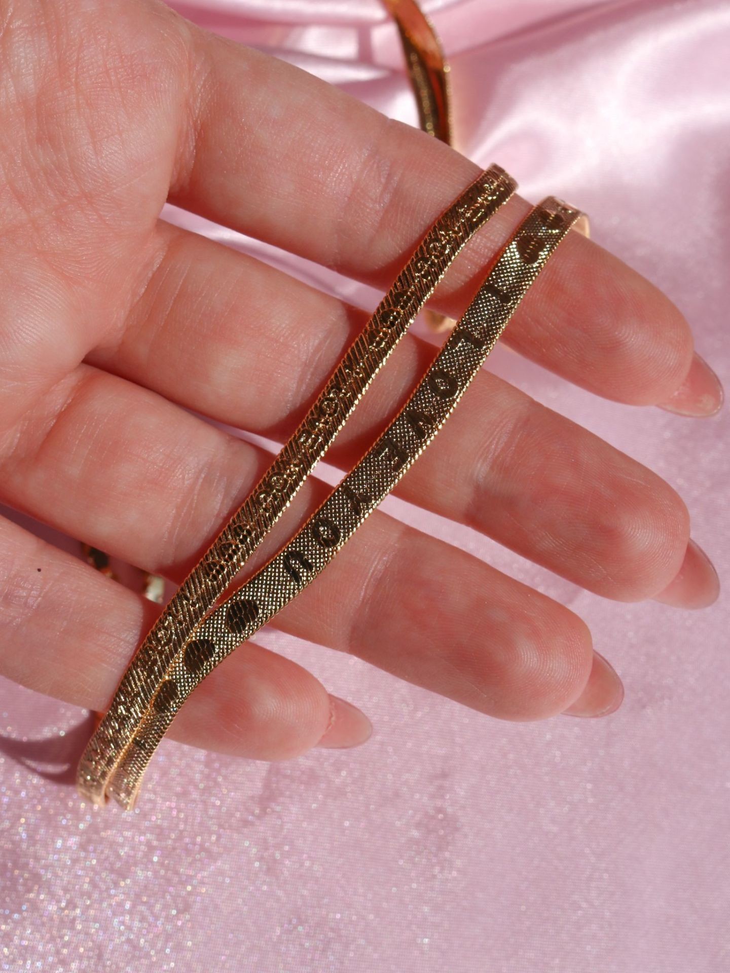 I Love You Flat Chain Necklace Thin