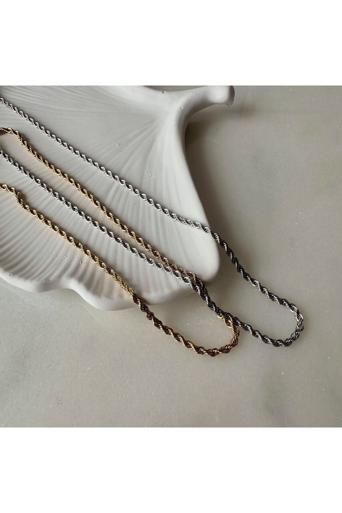 Auger Chain Necklace Steel
