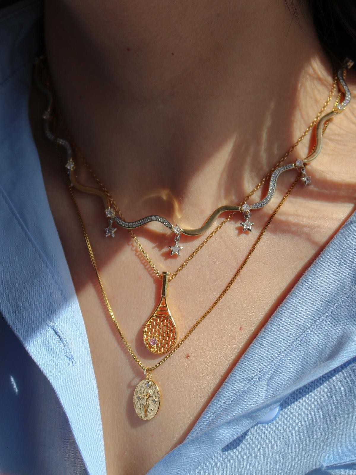 Tennis Racket Necklace