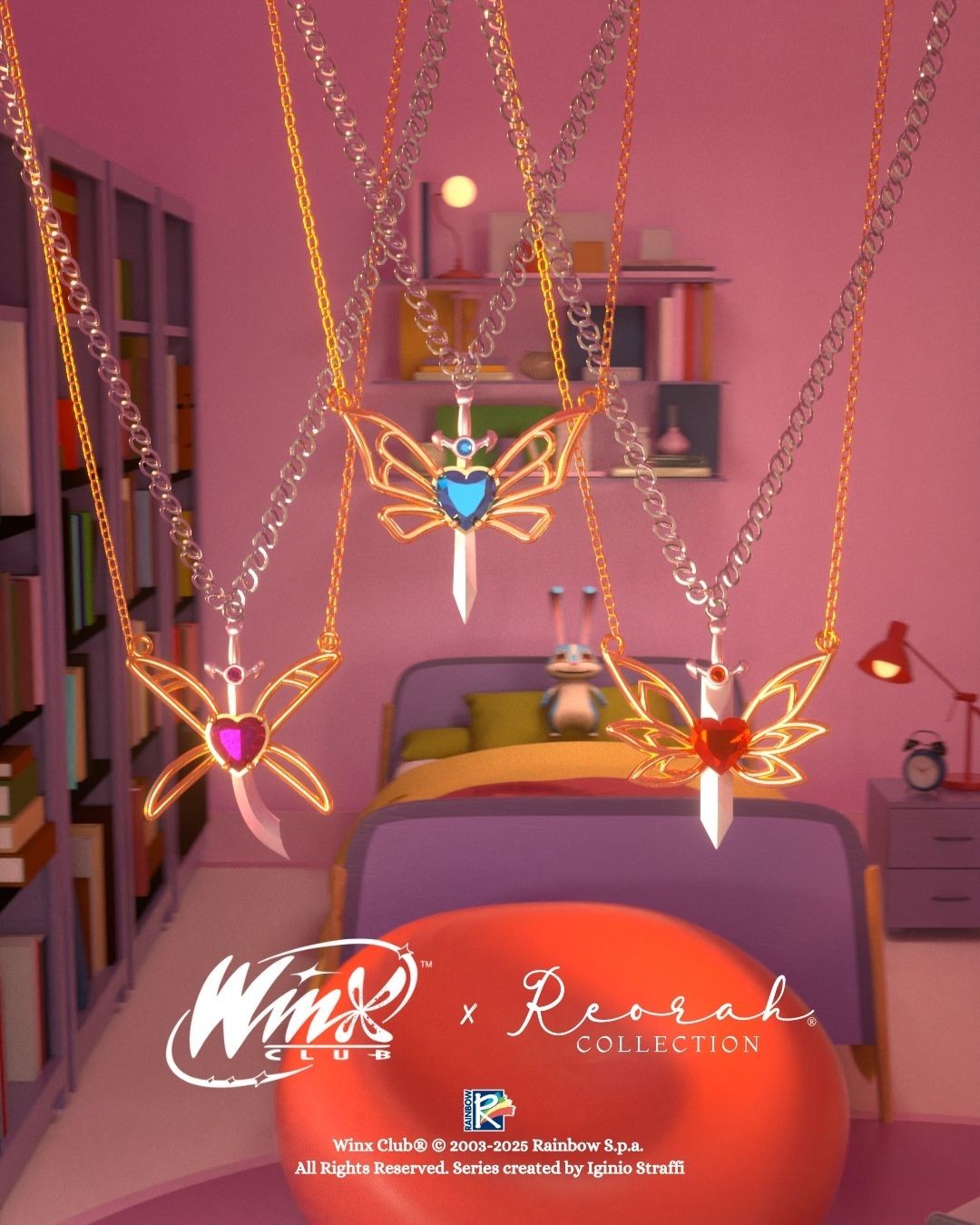 Winx Club® Musa and Riven Couple Necklace