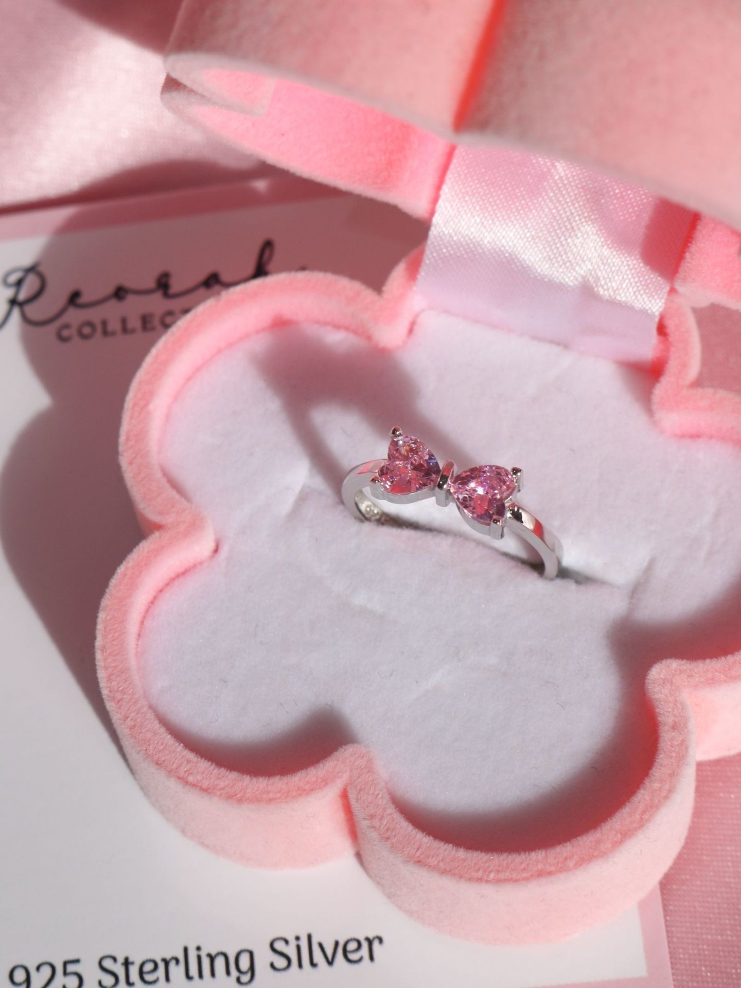 Pink Ribbon 925 Silver Ring