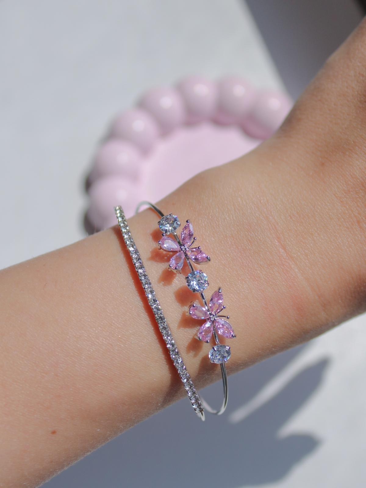 Pink Butterfly Shine Bileklik