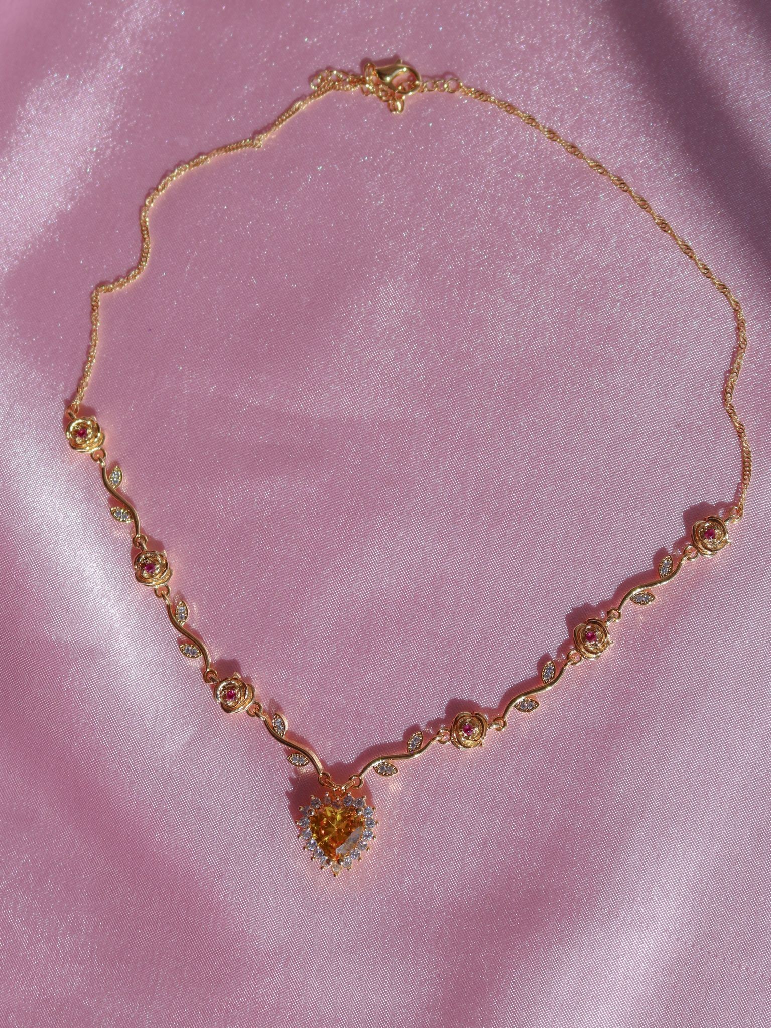 Belle's Rose Heart Necklace