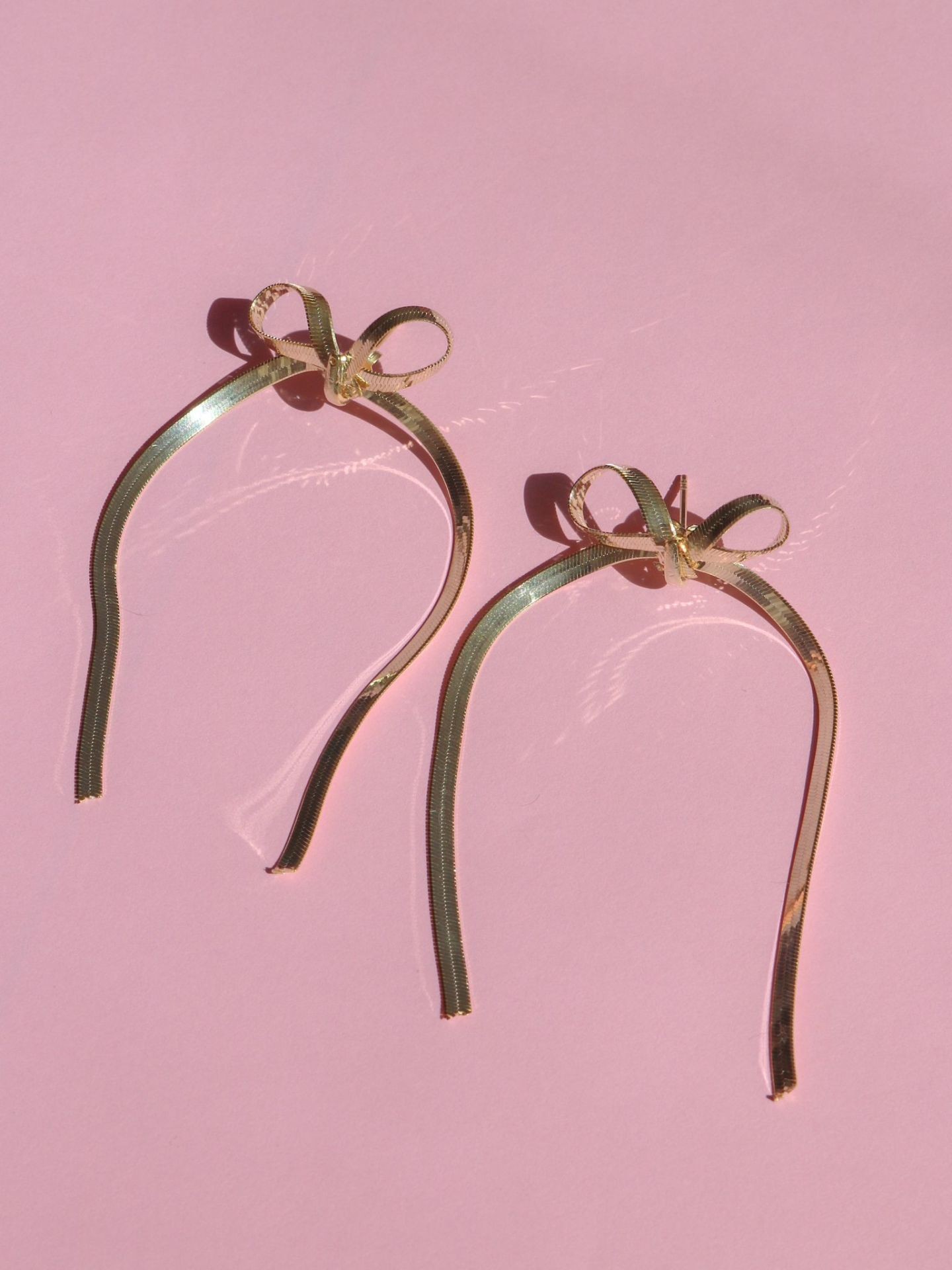 925 Silver Flat Bow Earrings