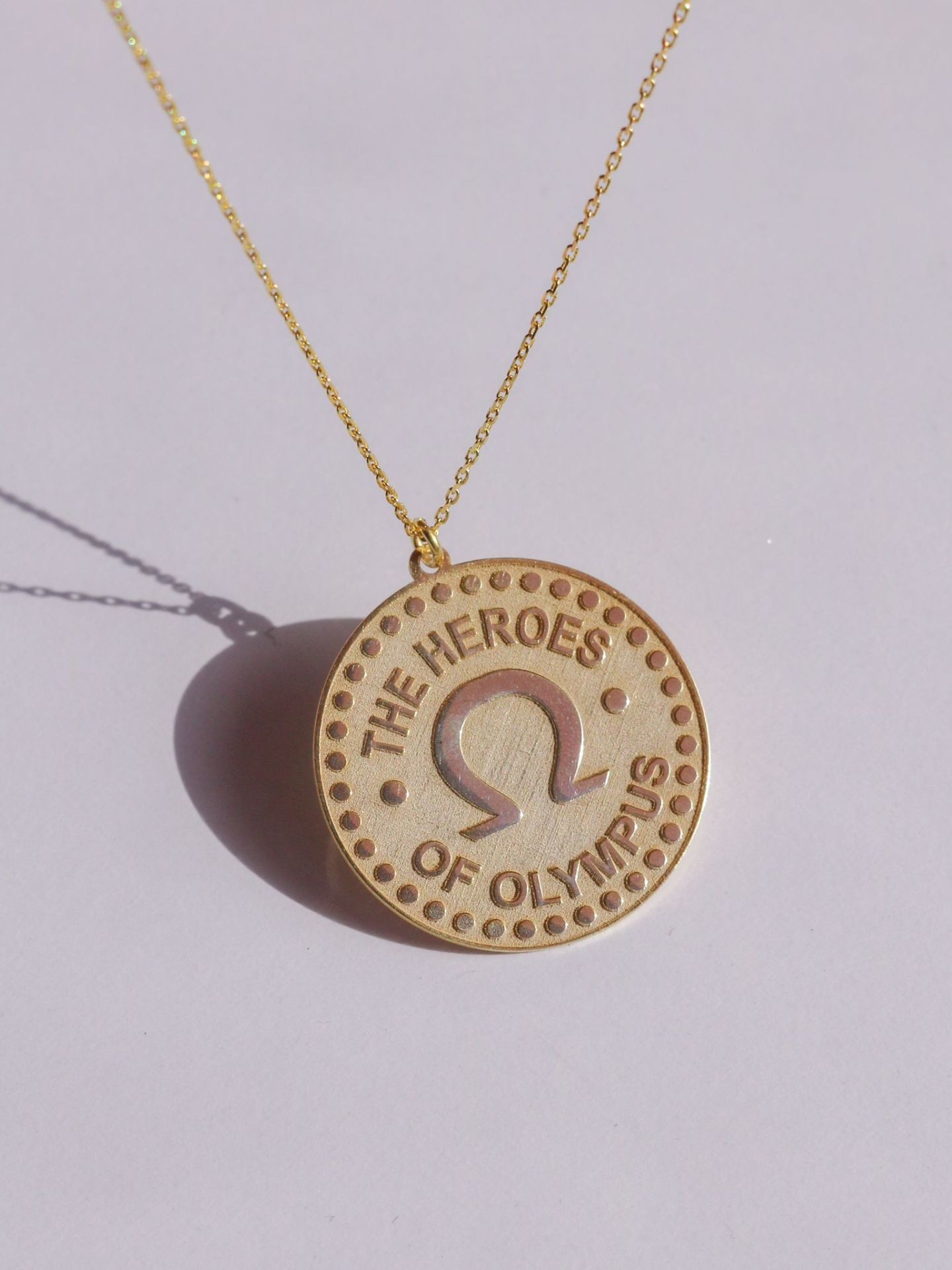 Percy Jackson and the Olympians 925 Silver Medallion Necklace