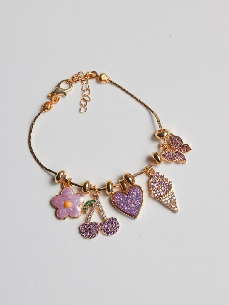 Sparkling Lilacs Charm Bileklik