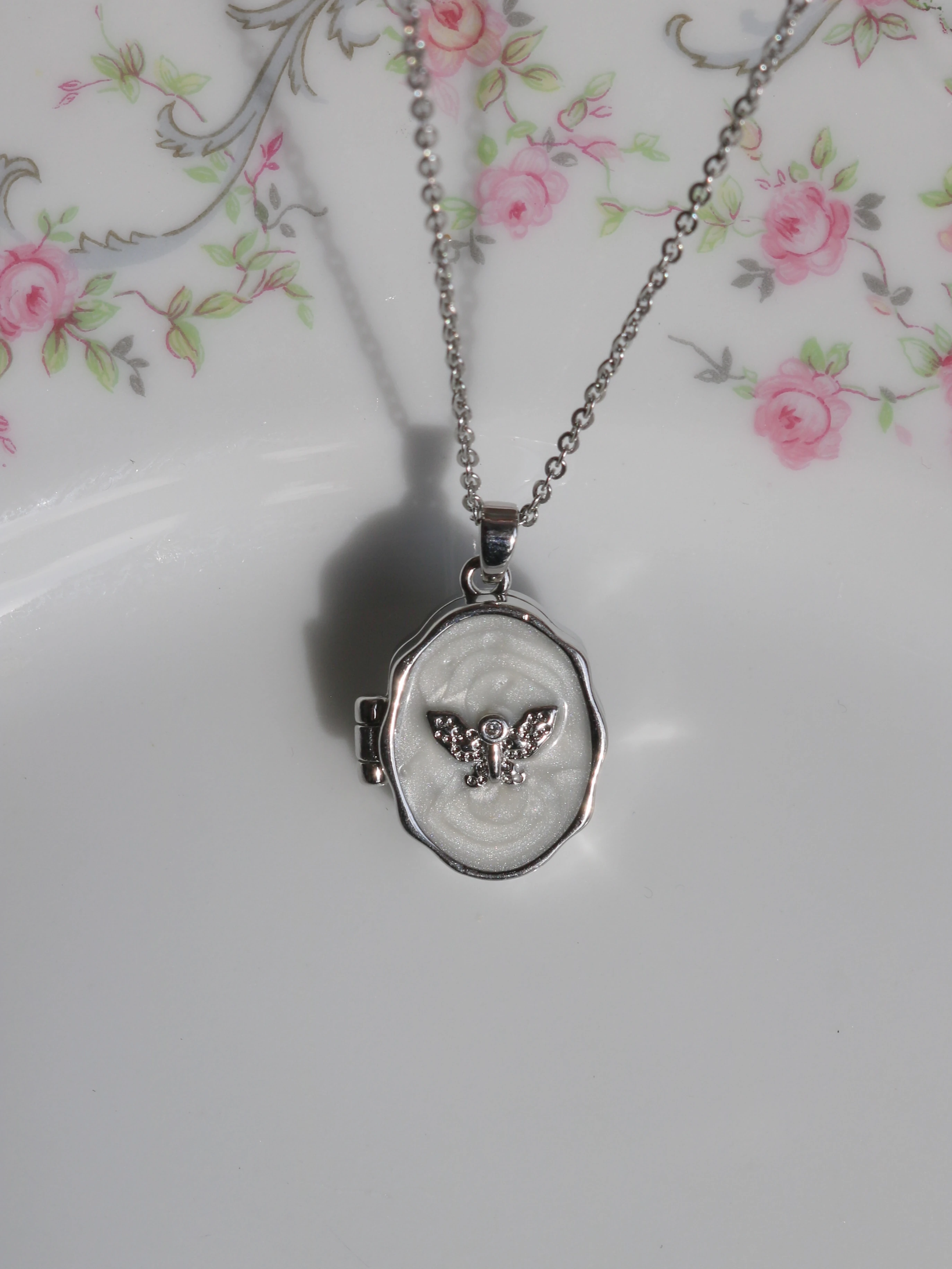 You're My Little Butterfly Aynalı Kişiye Özel Fotoğraflı  Kolye