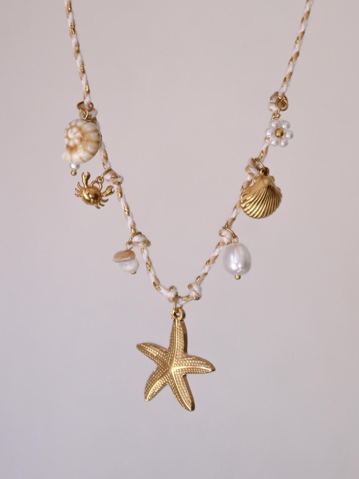 Marea Starfish Makrome Çelik Kolye