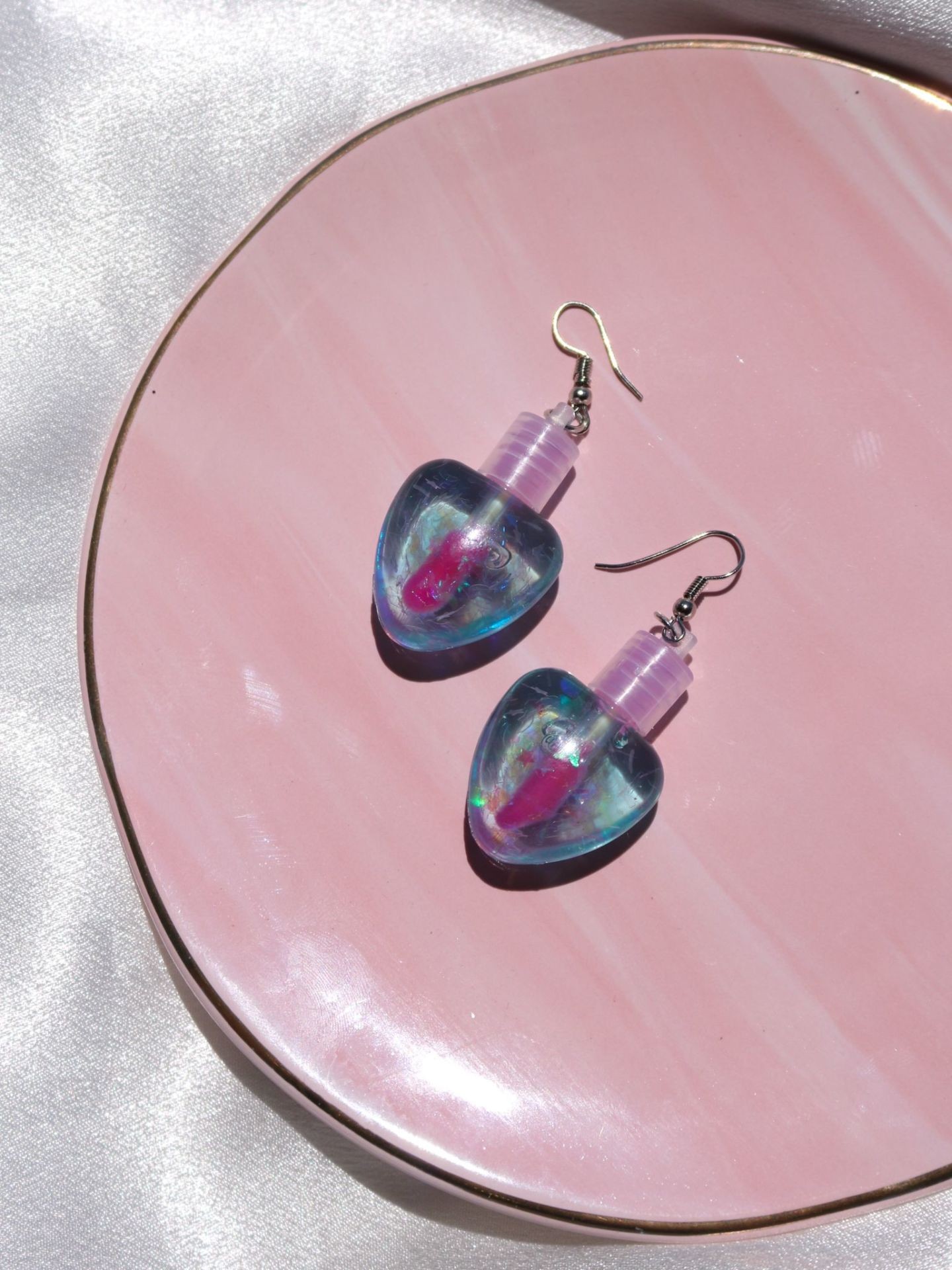 Lip Gloss Heart Earrings