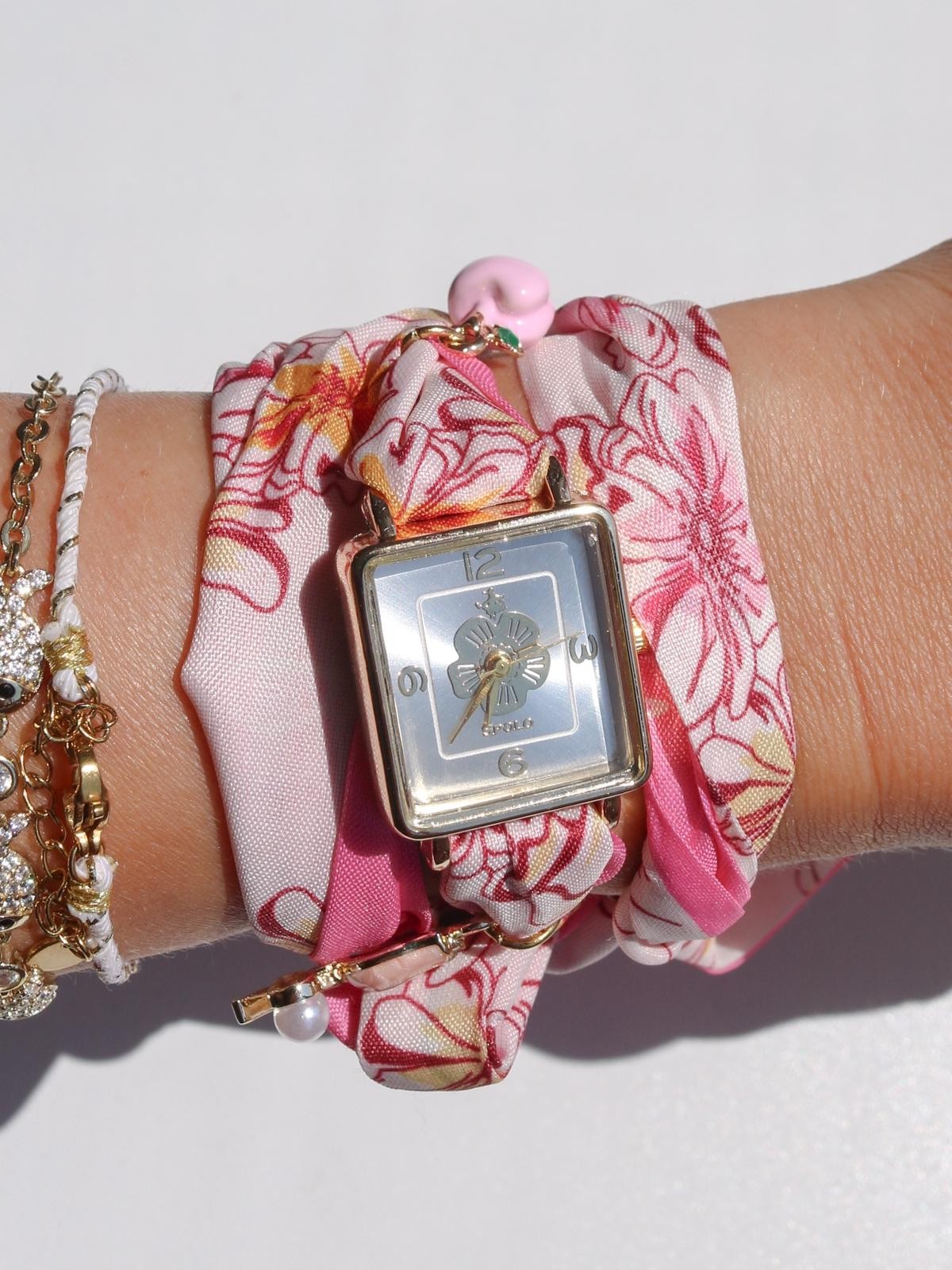 Pink Lover Scarf Charm Watch