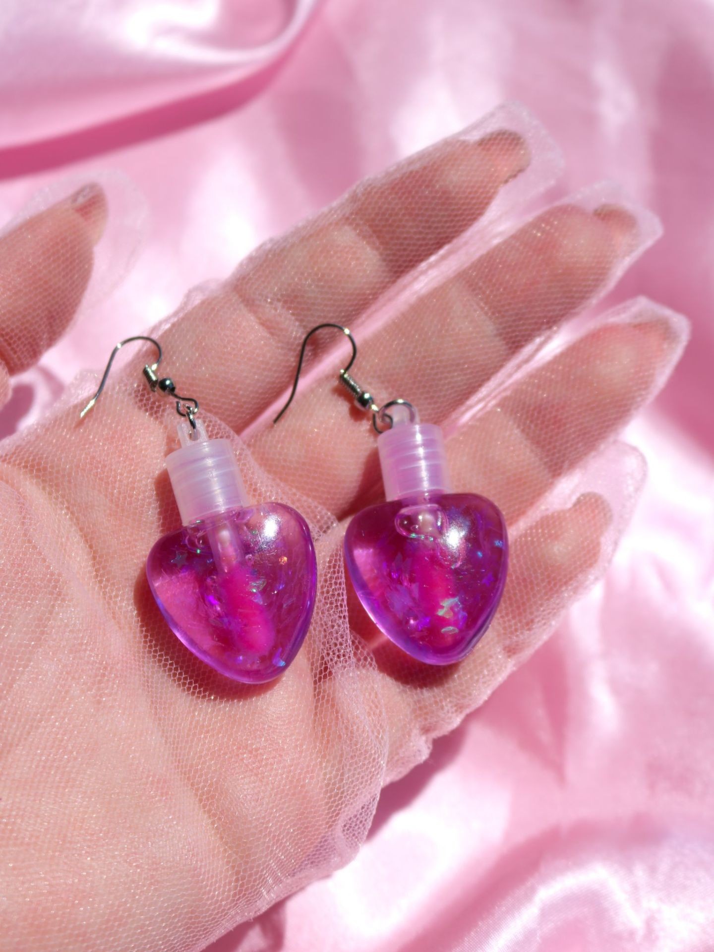 Lip Gloss Heart Earrings