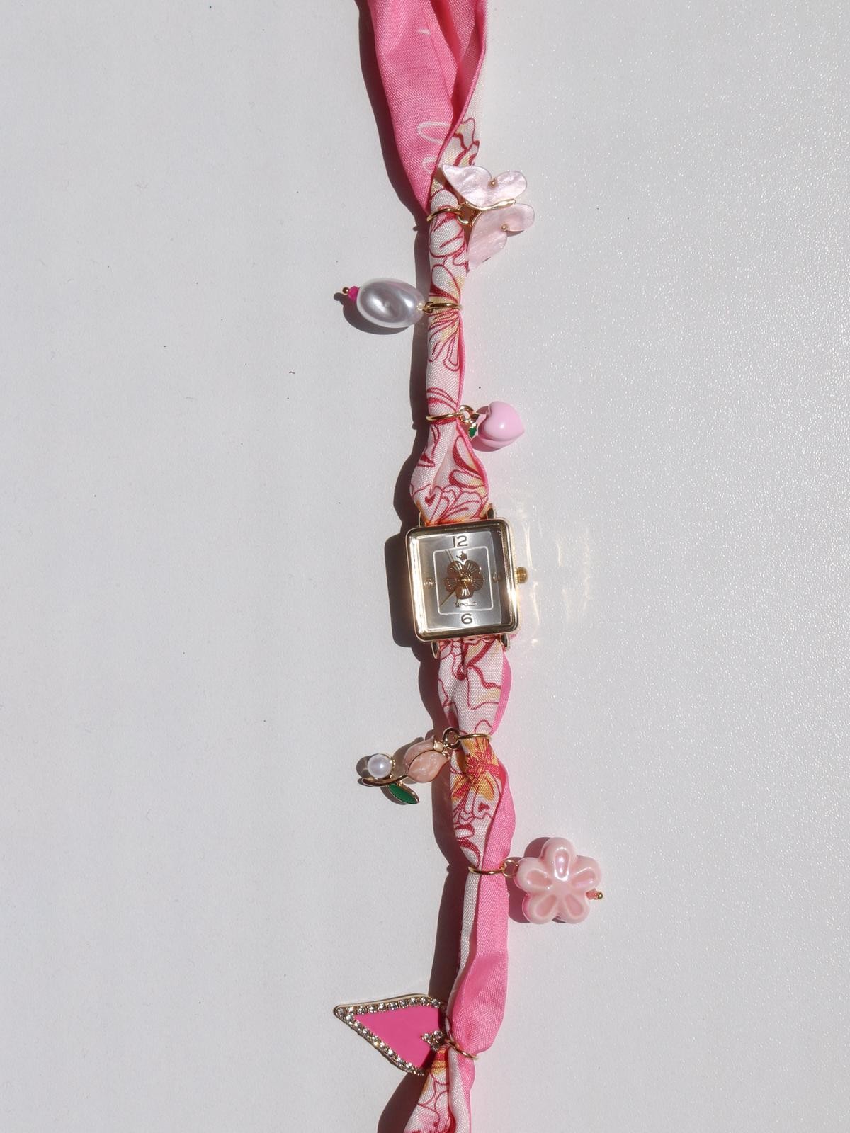 Pink Lover Scarf Charm Watch