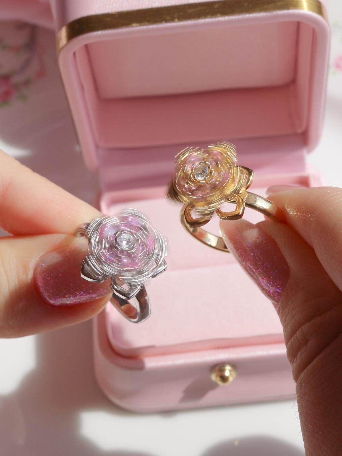 Rapunzel Flower Fidget Yüzük 