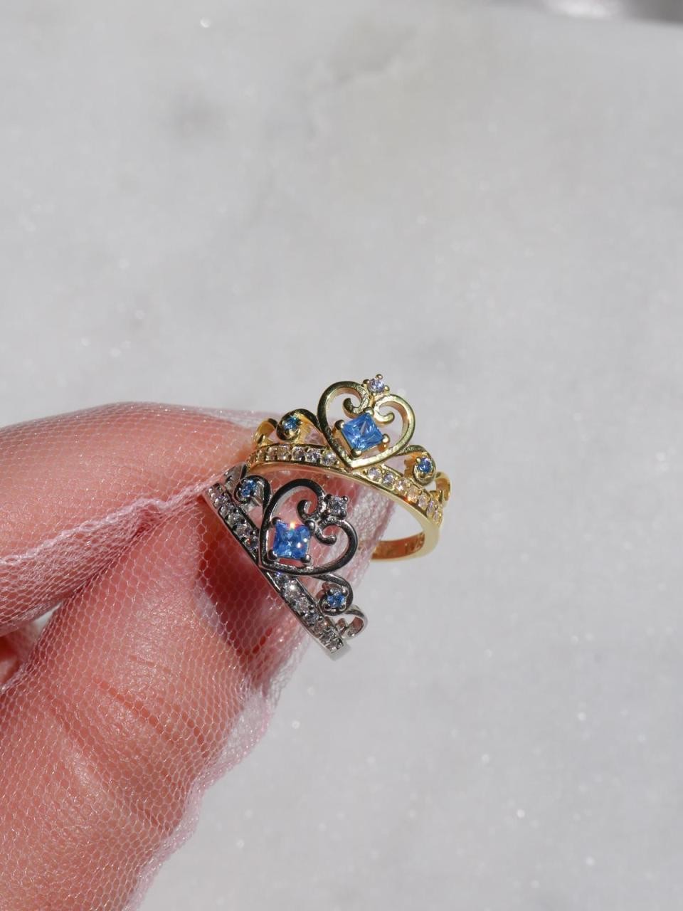 Cinderella 925 Silver Crown Ring