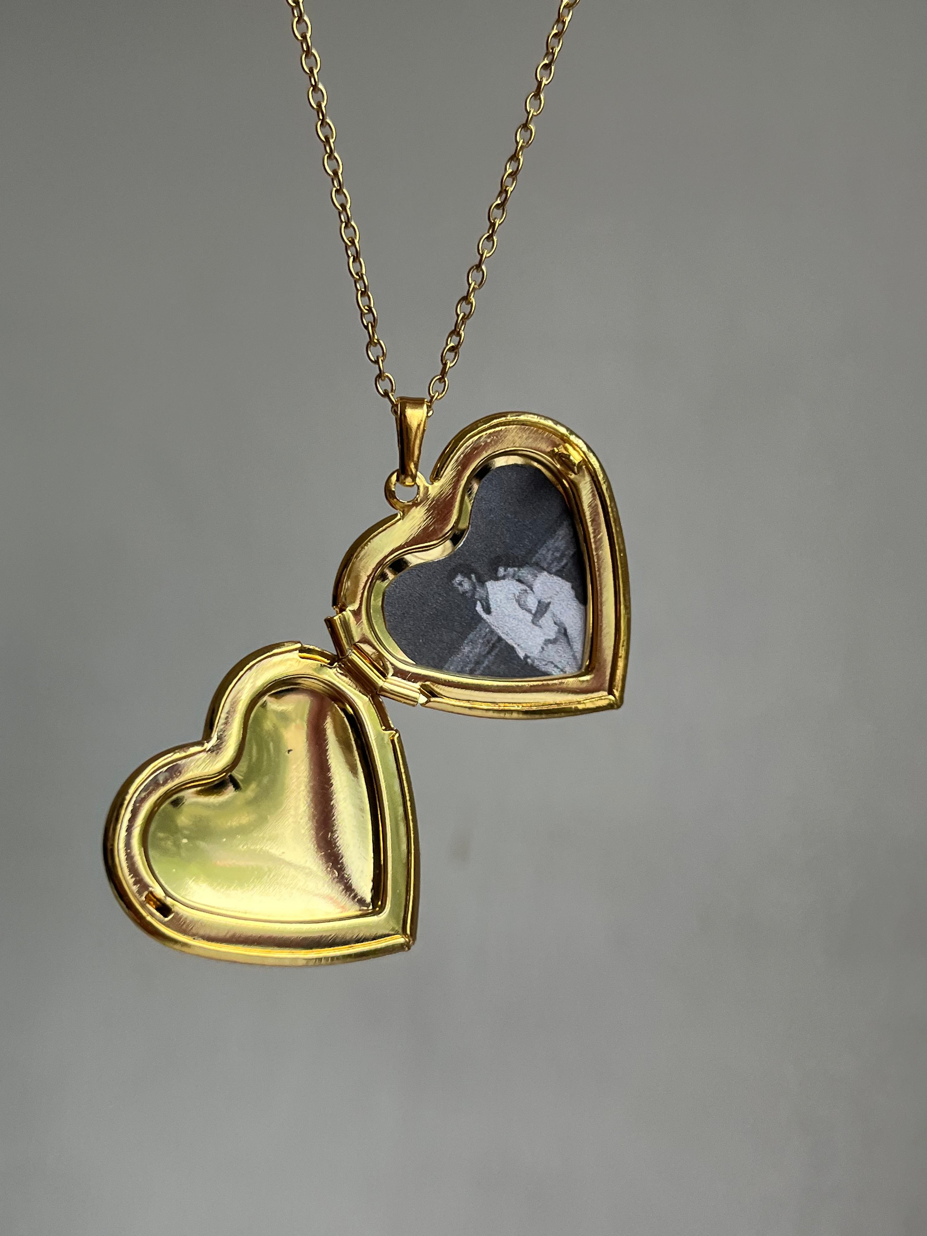 Kişiye Özel Fotoğraflı Swan Lake Princess Odette Swan Heart Locket Kolye