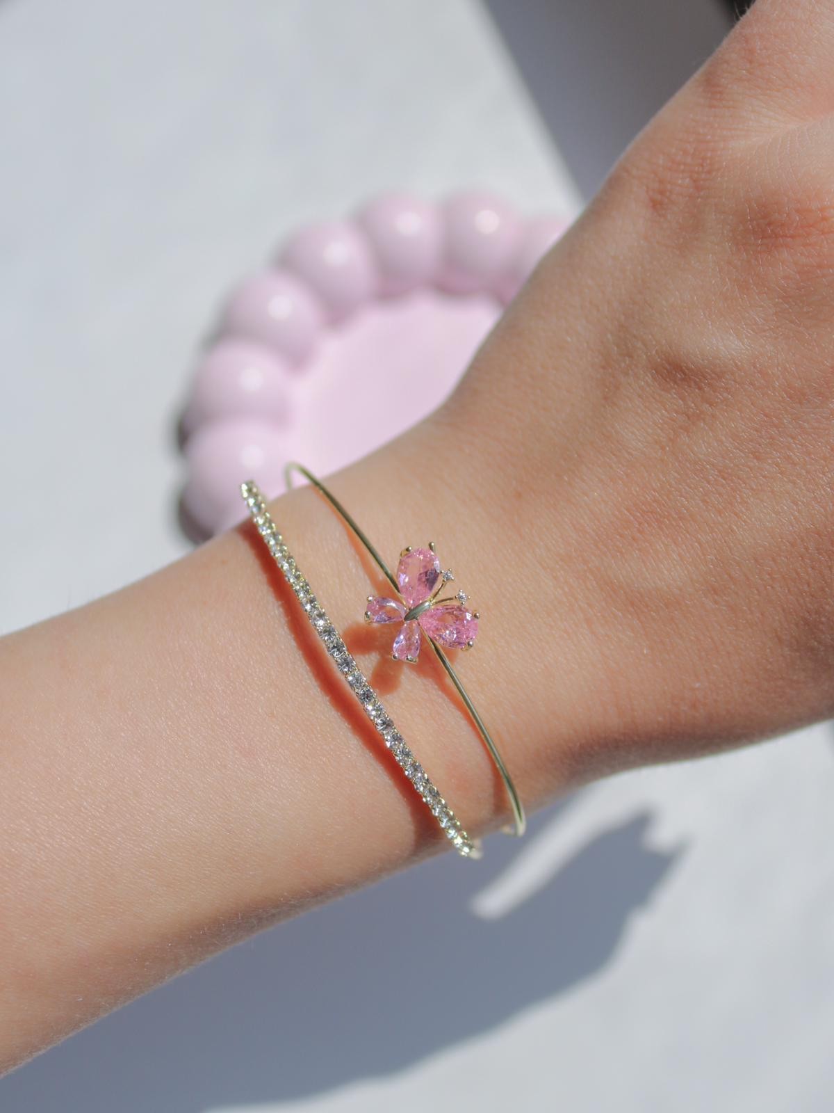 Pink Butterfly Bileklik