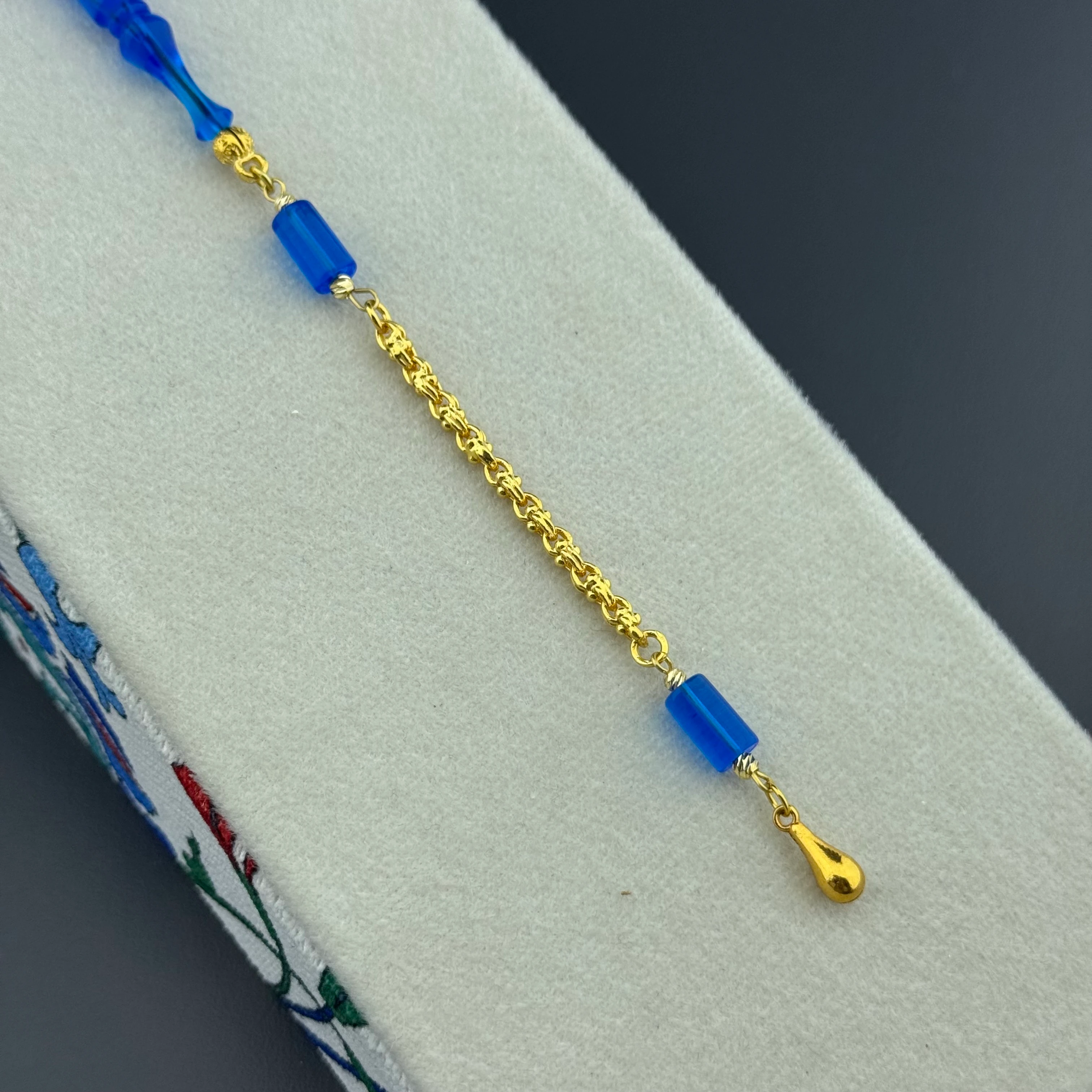 Suat YEŞİLYURT Usta İşçilikli Lacivert Kesme Gümüş Püsküllü Alman Bakalit Tesbih