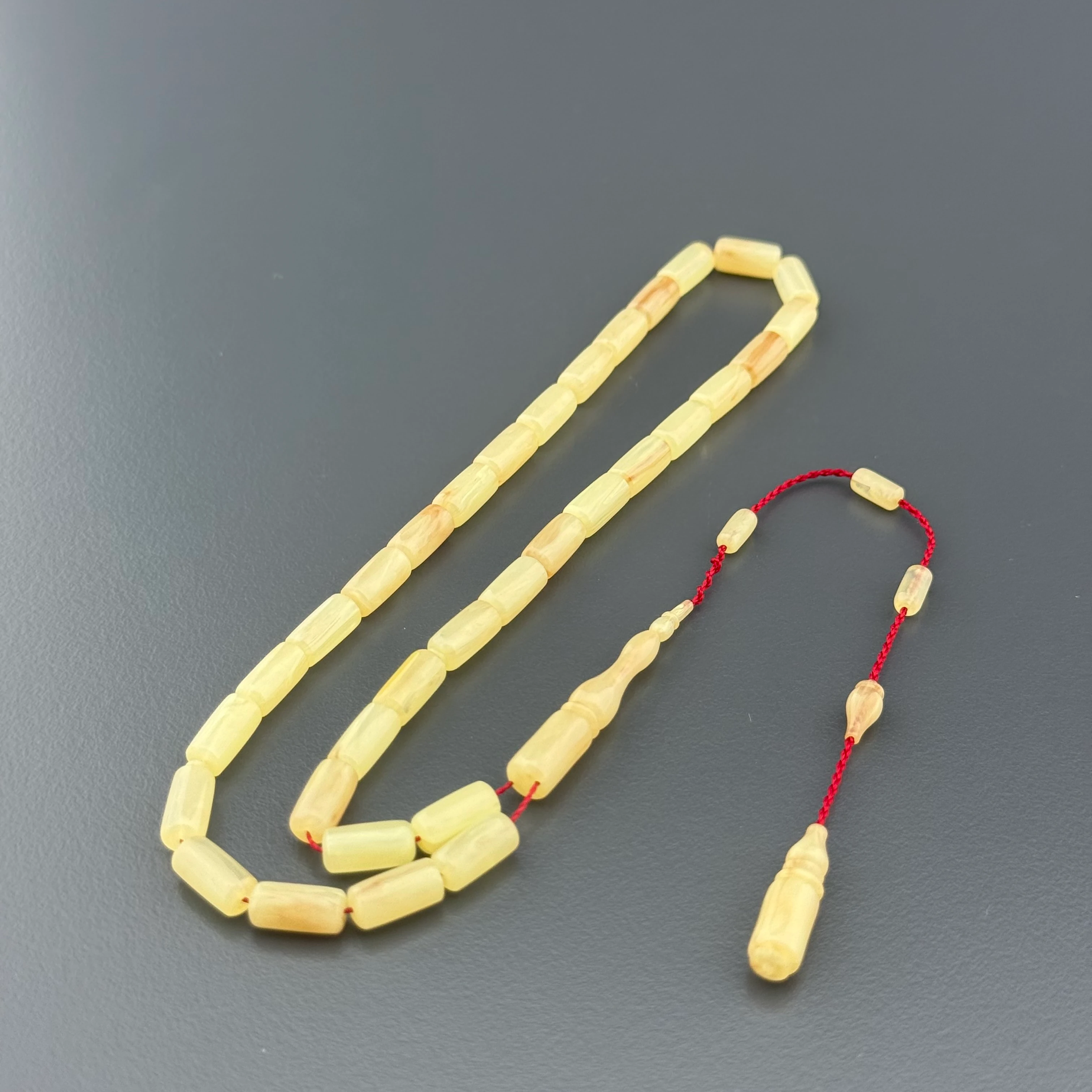 Özel Usta İşçilikli Bej Kapsül Kesim Sistemli Eski Alman Istaka Obje Tesbih