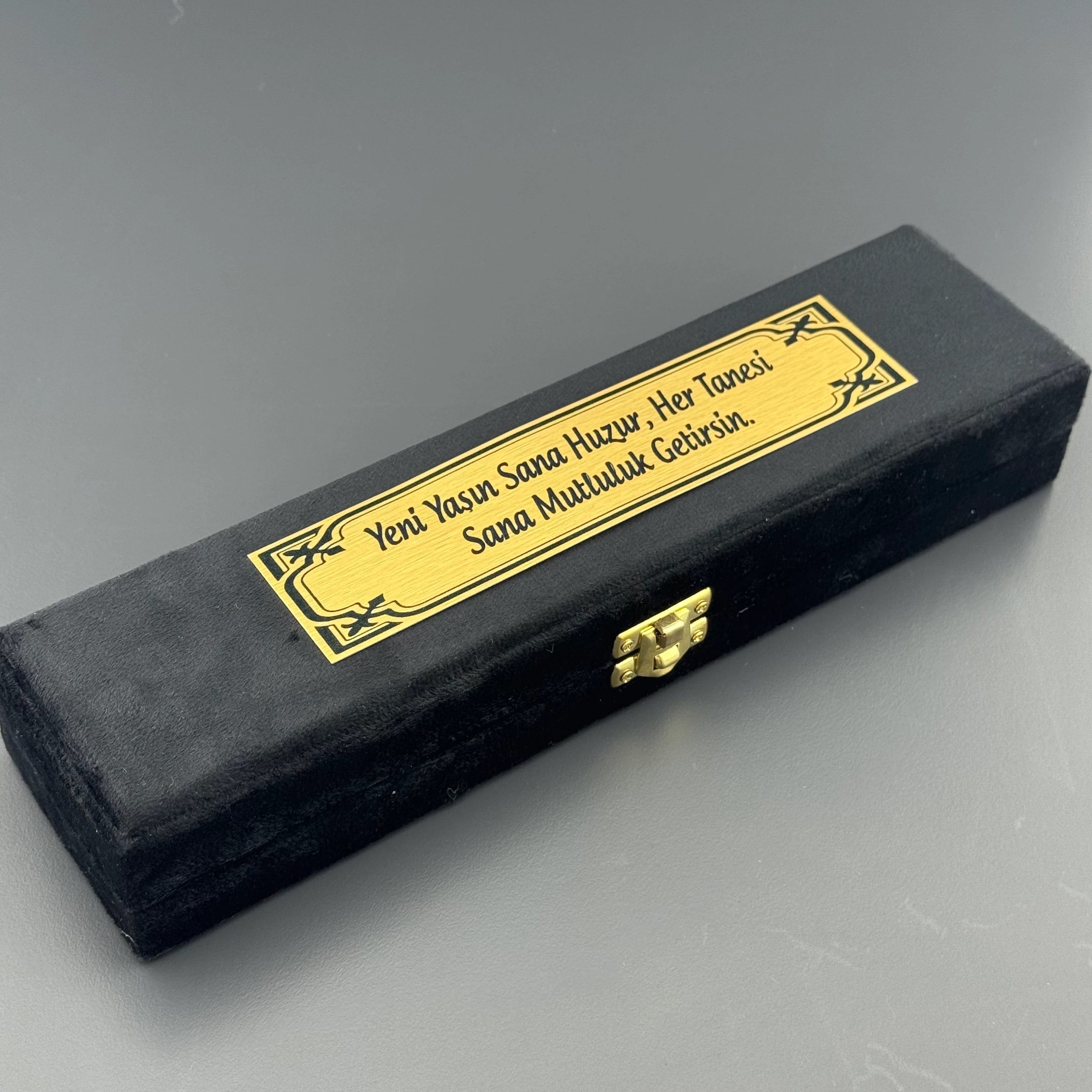 Özel Kutusunda Sertifikalı Kapsül Kesim Golden Rosary Tesbih