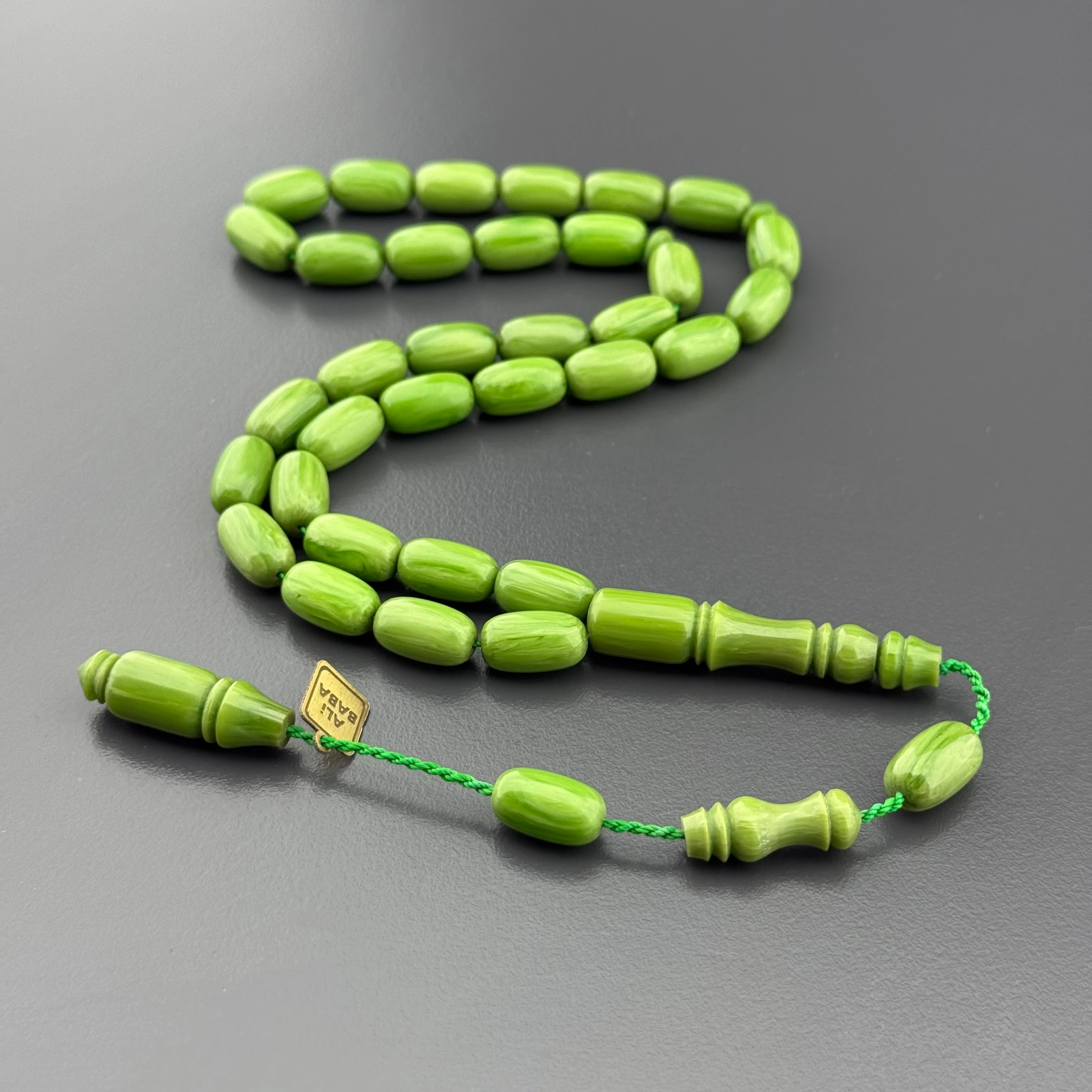 Ali Baba Usta Çağla Yeşili Kapsül Kesim Sistemli Katalin Tesbih