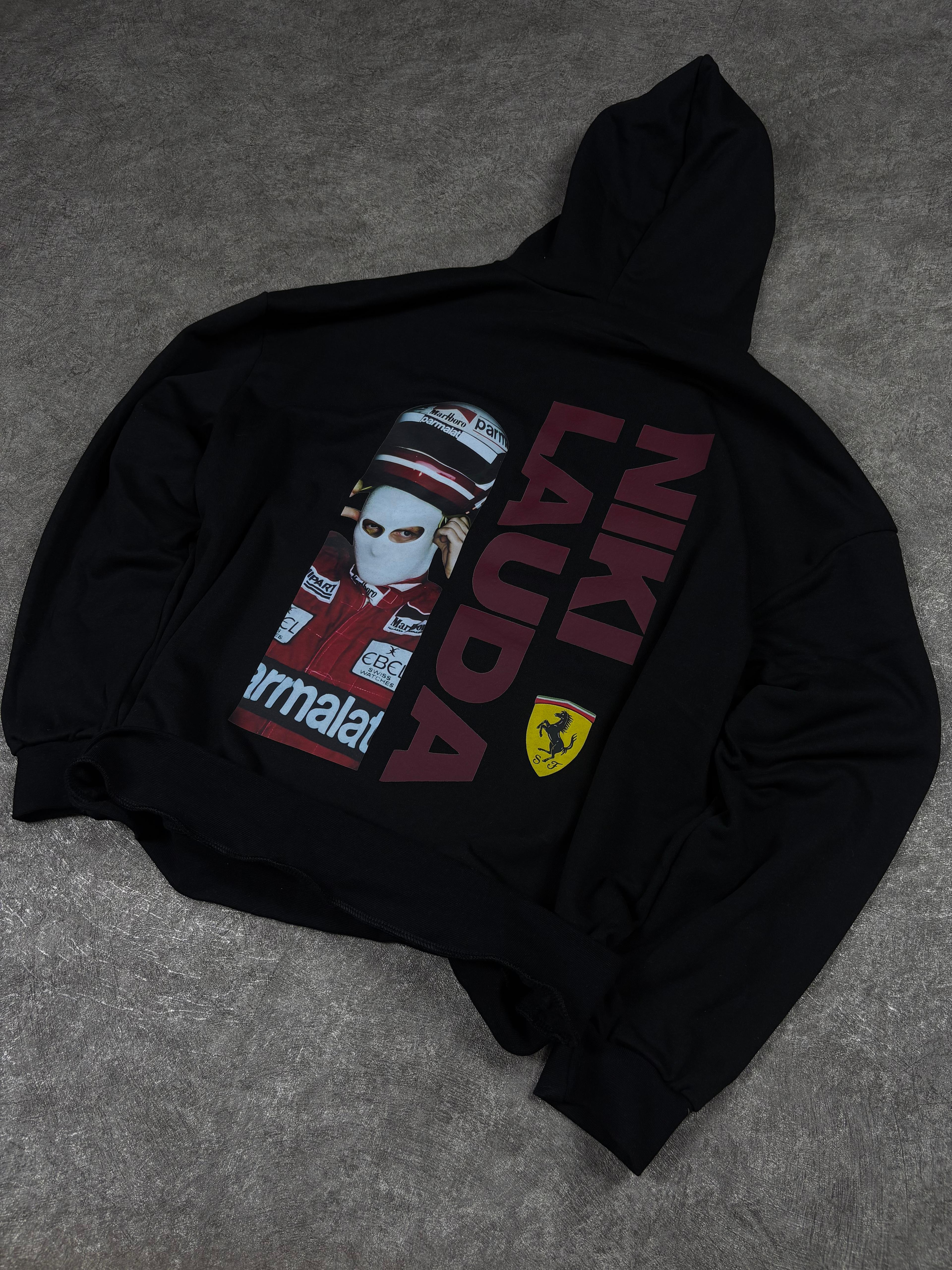 Niki Lauda Baskılı Oversize Mevsimlik Sweatshirt