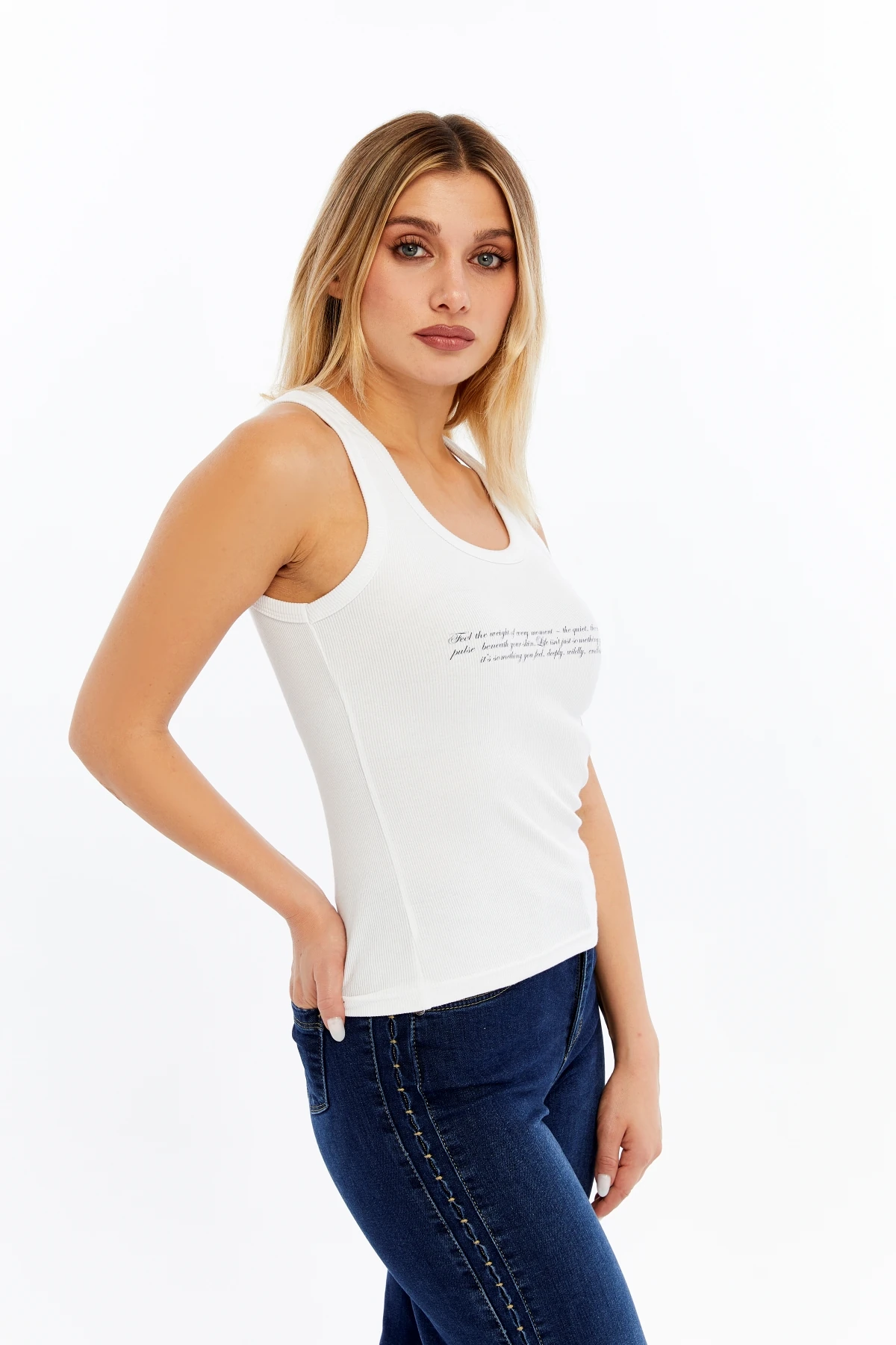 Text Kadın Fitilli Atlet