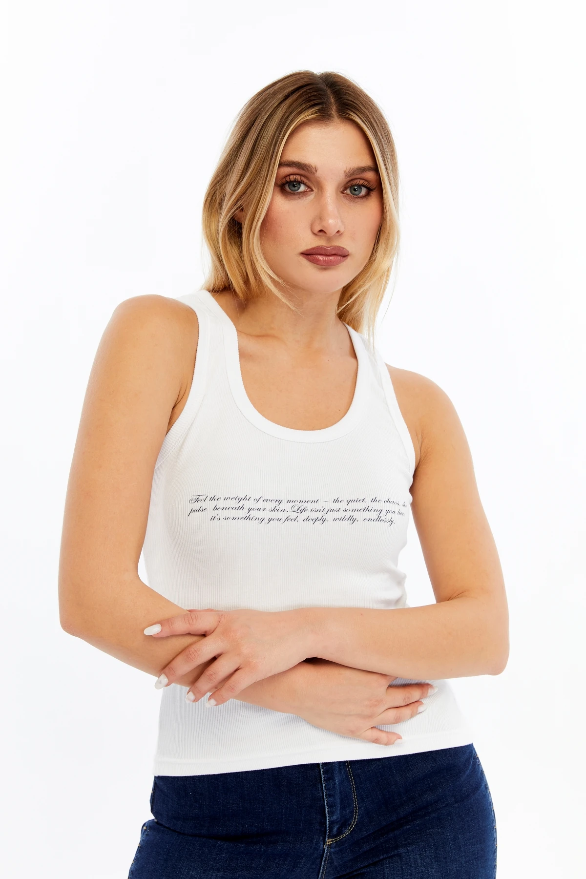 Text Kadın Fitilli Atlet