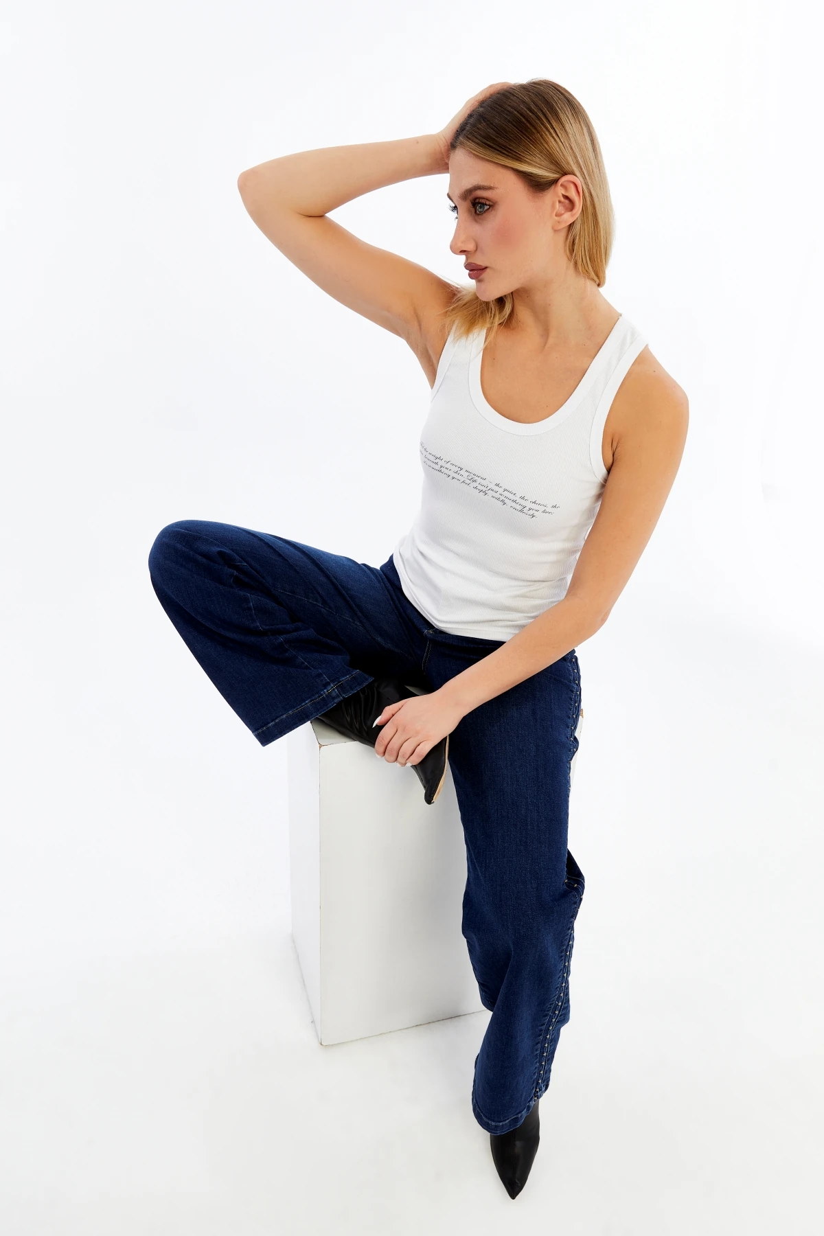 Text Kadın Fitilli Atlet