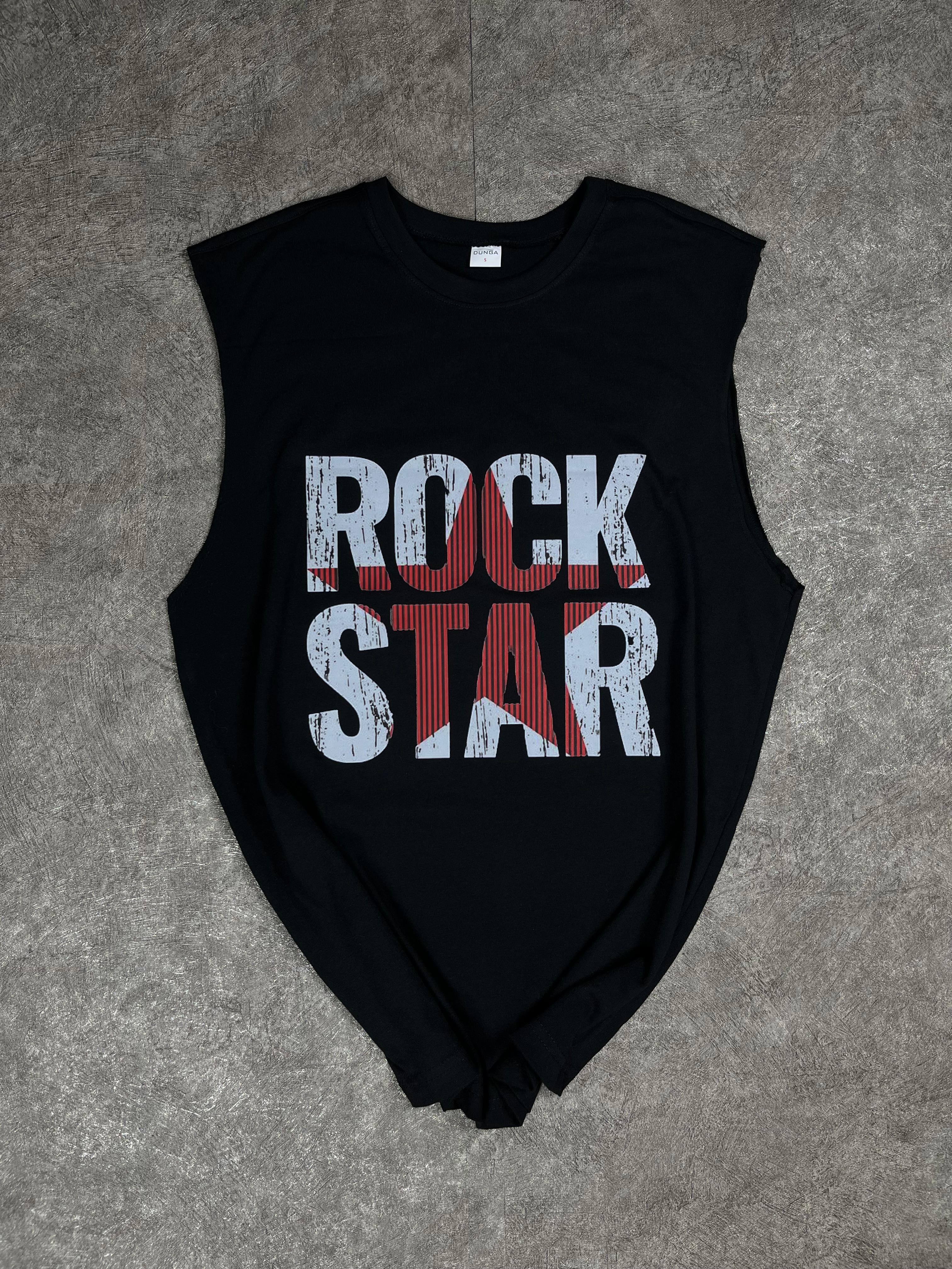 Rockstar Baskılı Oversize Atlet