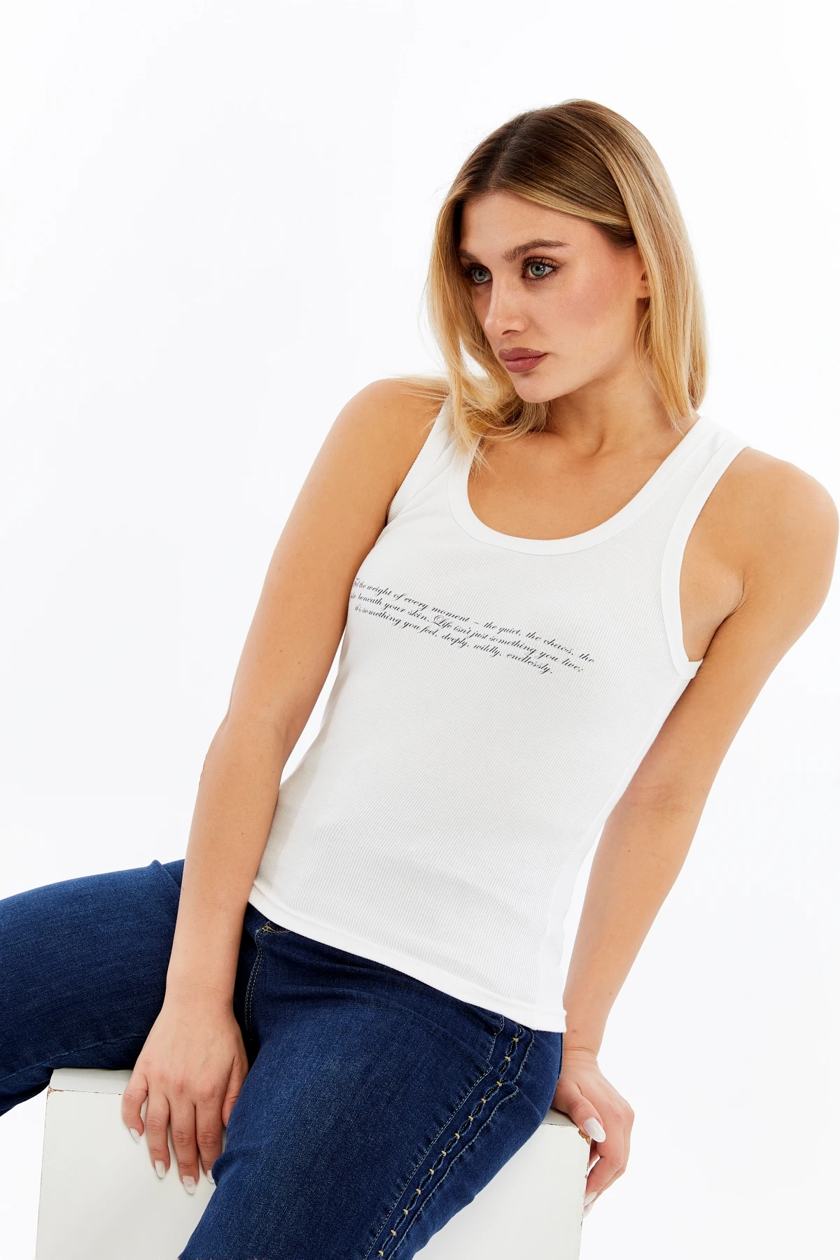 Text Kadın Fitilli Atlet