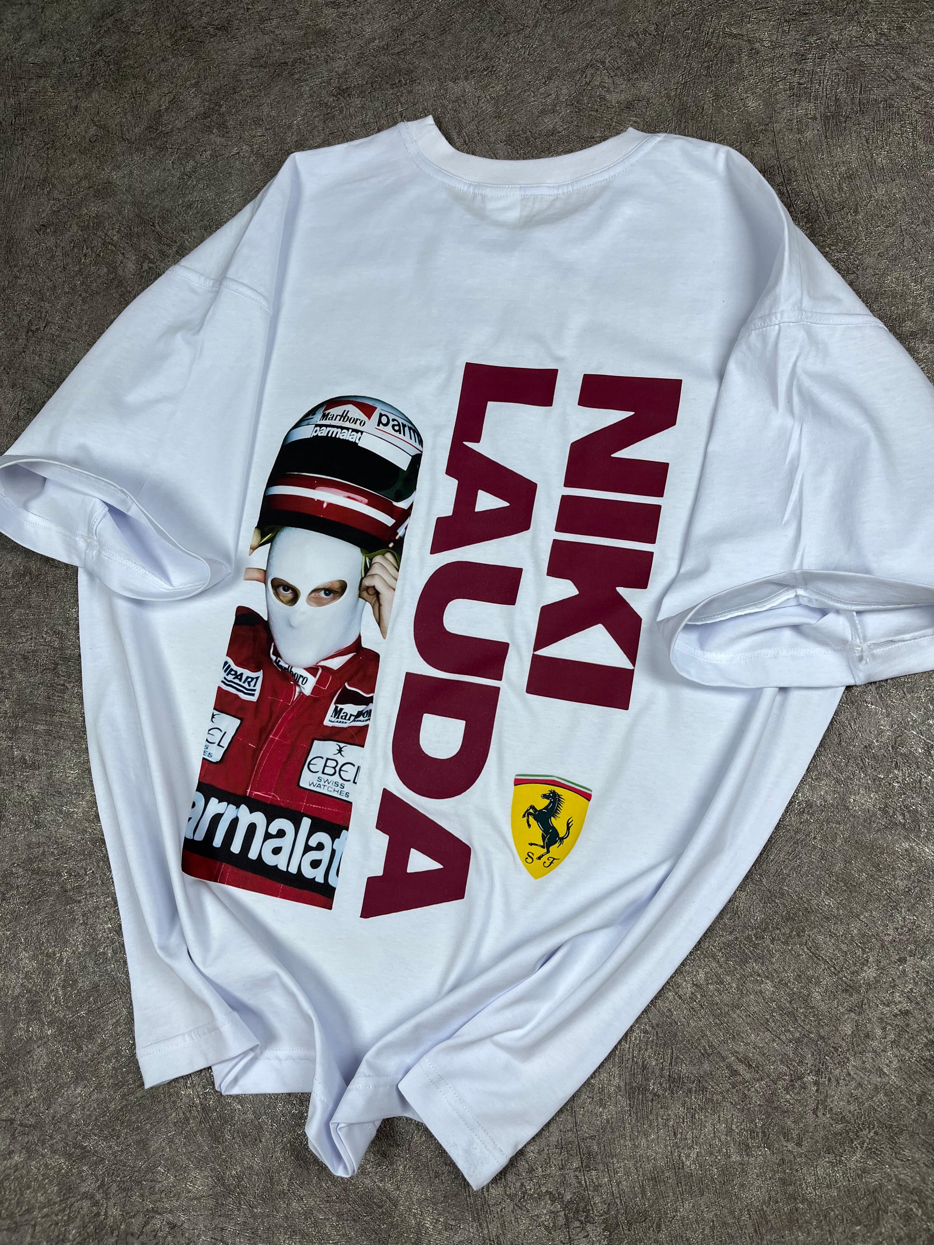 Niki Lauda Baskılı Oversize Tişört