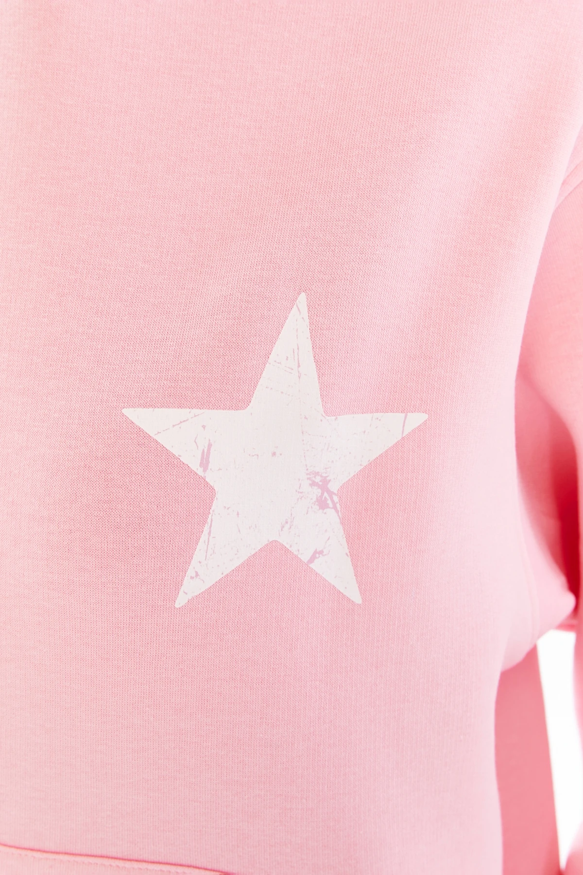 Vintage Yıldız Baskılı Oversize Sweatshirt