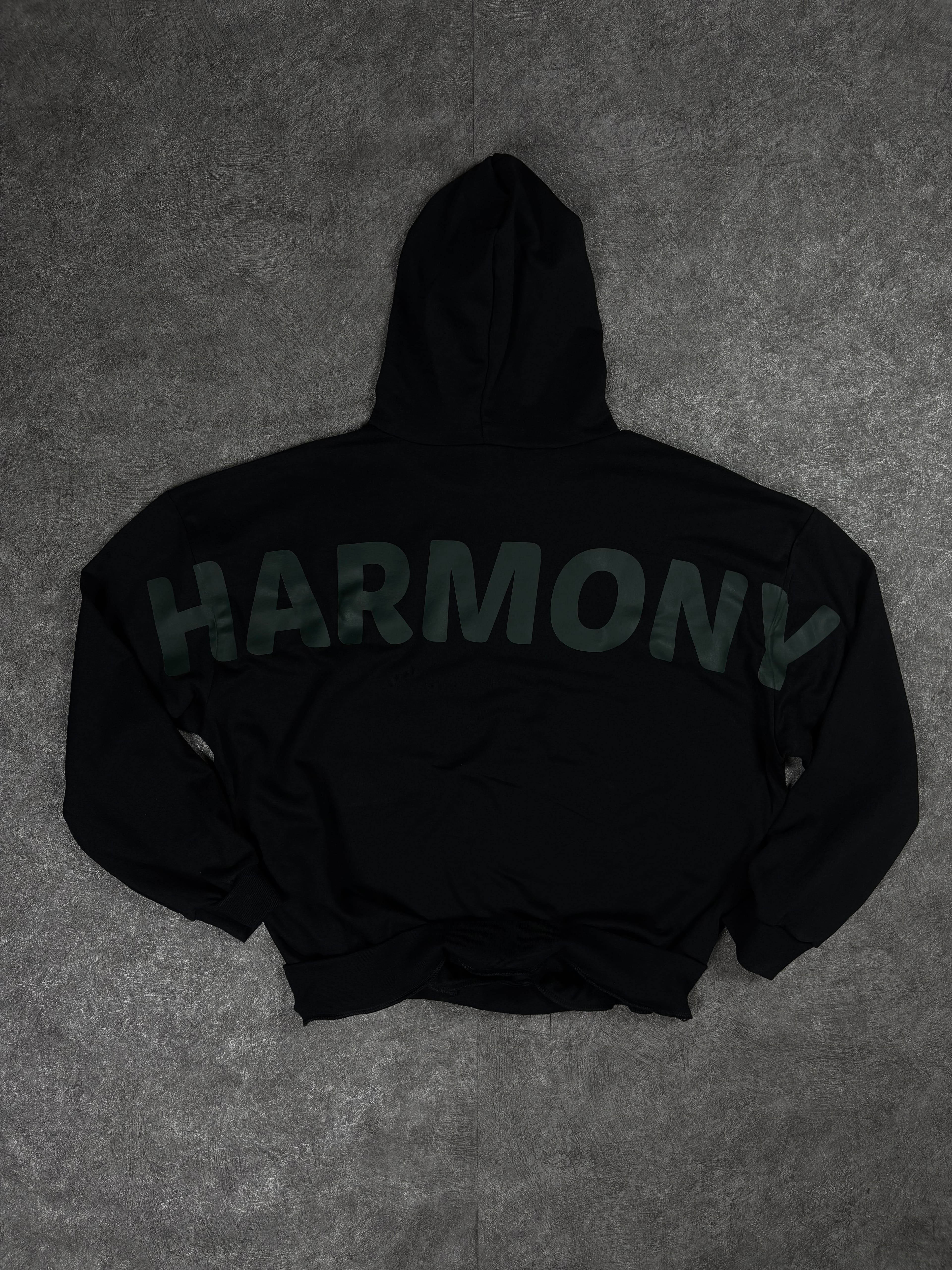 HARMONY Baskılı Oversize Siyah Sweatshirt - Siyah