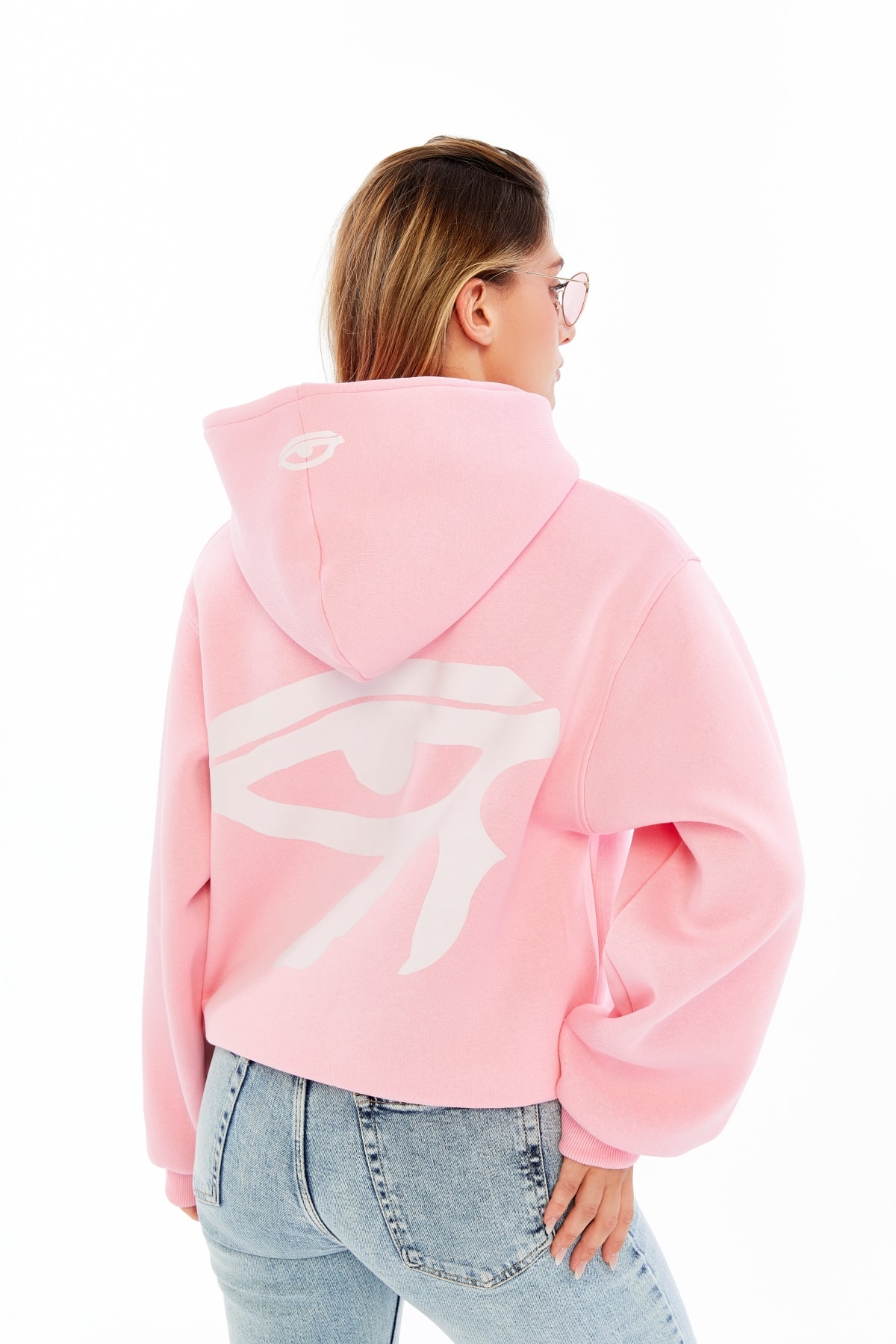 Eye Baskılı Oversize Sweatshirt