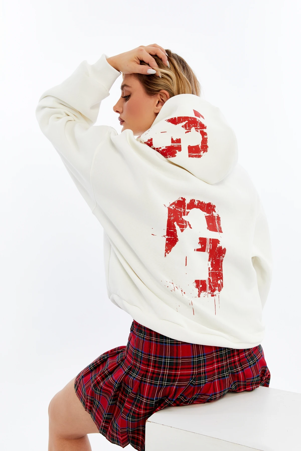 Six More Than Oversized Sweatshirt - Ecru