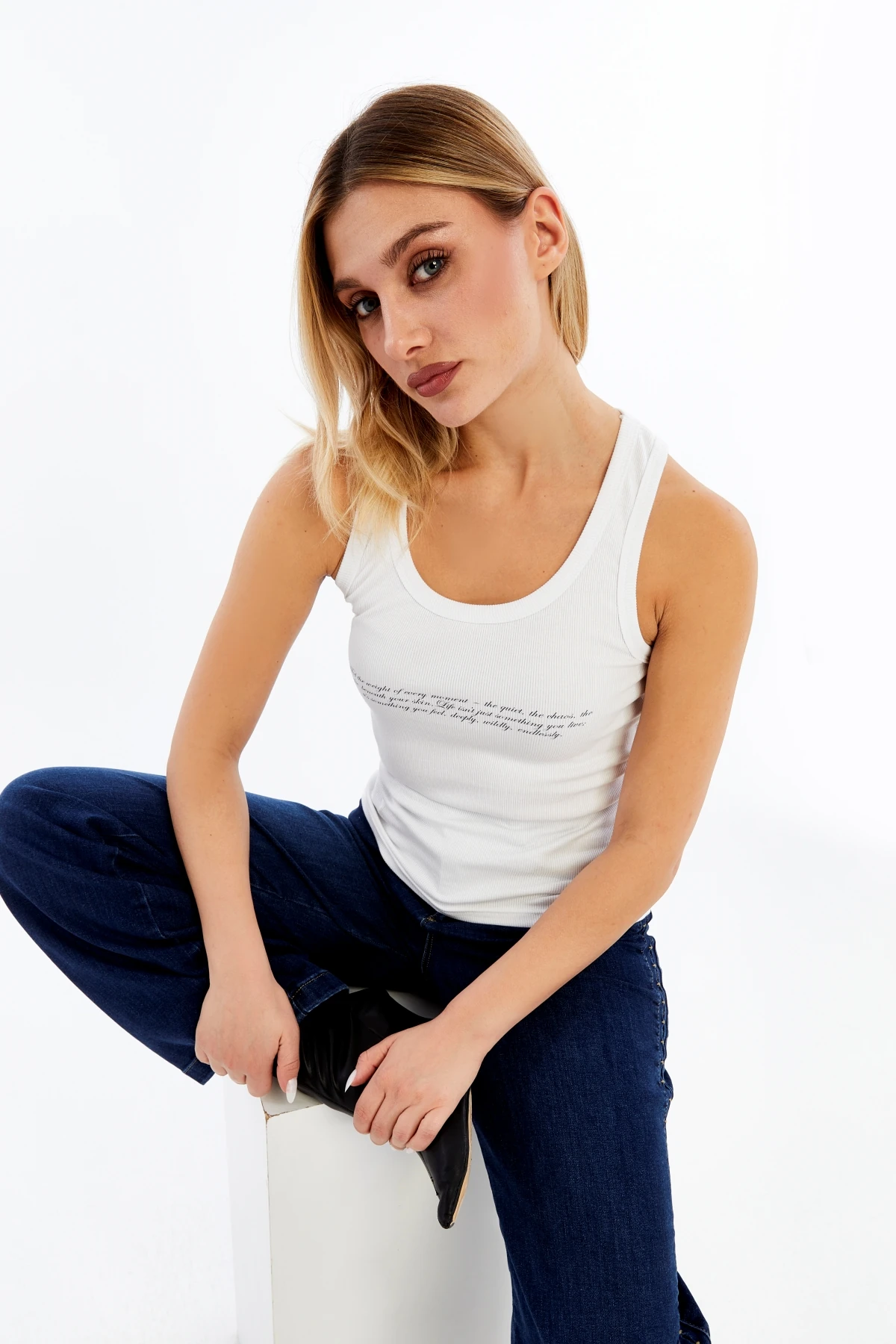 Text Kadın Fitilli Atlet