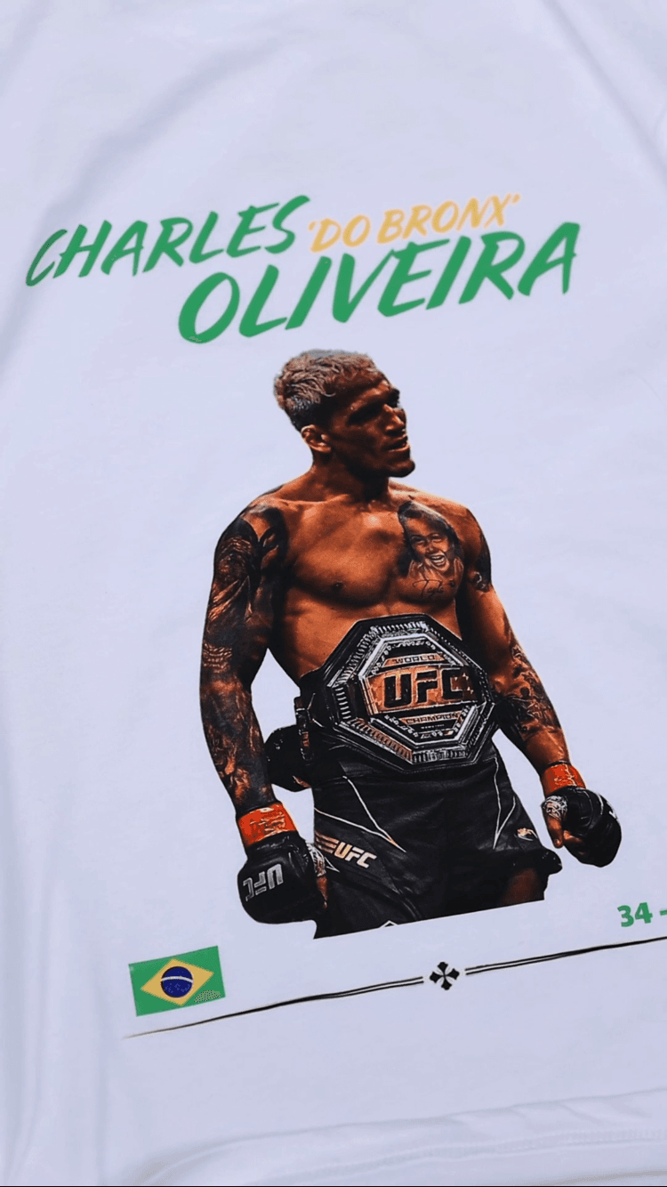 Charles Oliveira Baskılı Oversize Tişört