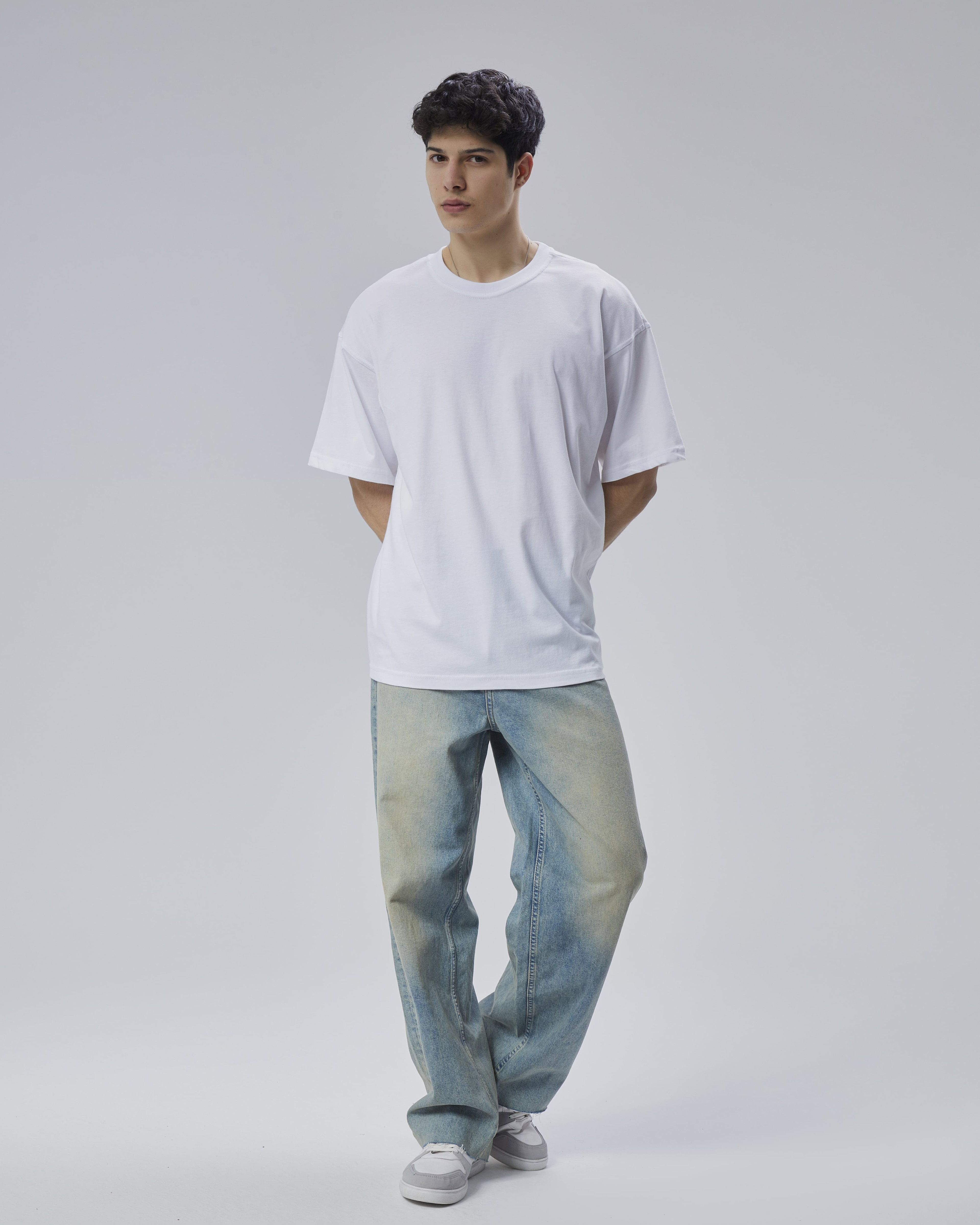 Basic Oversize Tişört - Beyaz