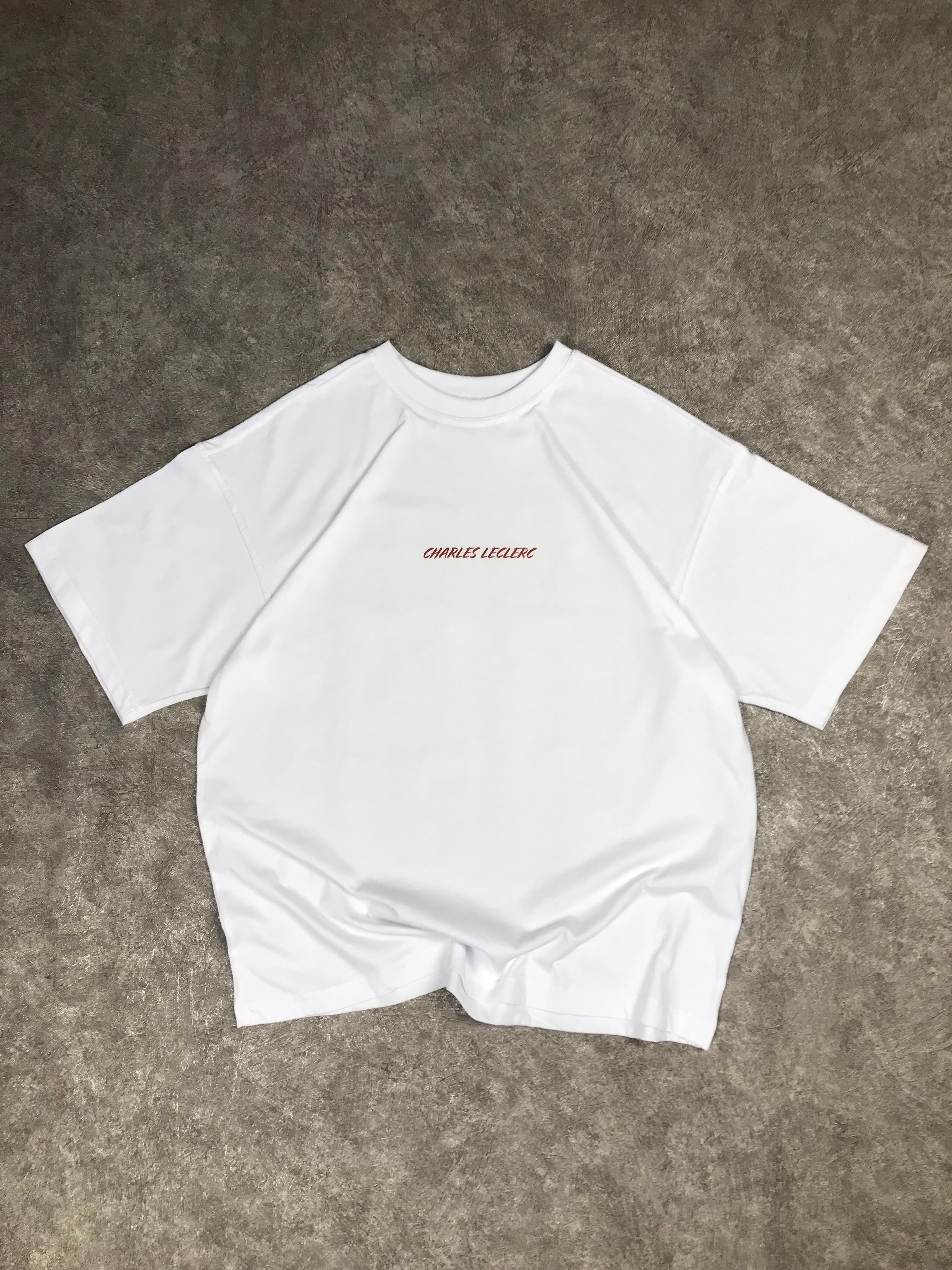 Charles Leclerc Baskılı Oversize Tişört