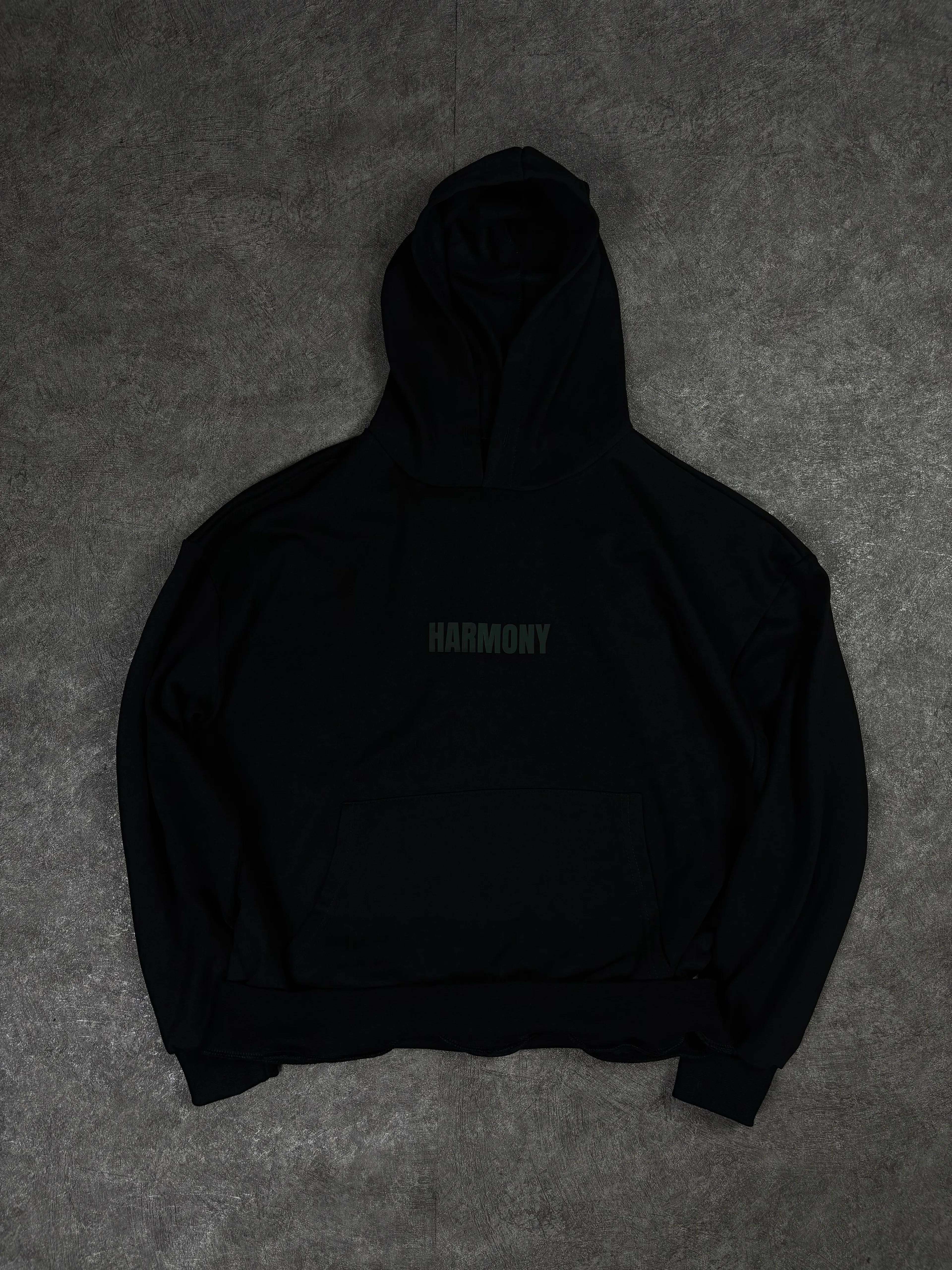 HARMONY Baskılı Oversize Siyah Sweatshirt