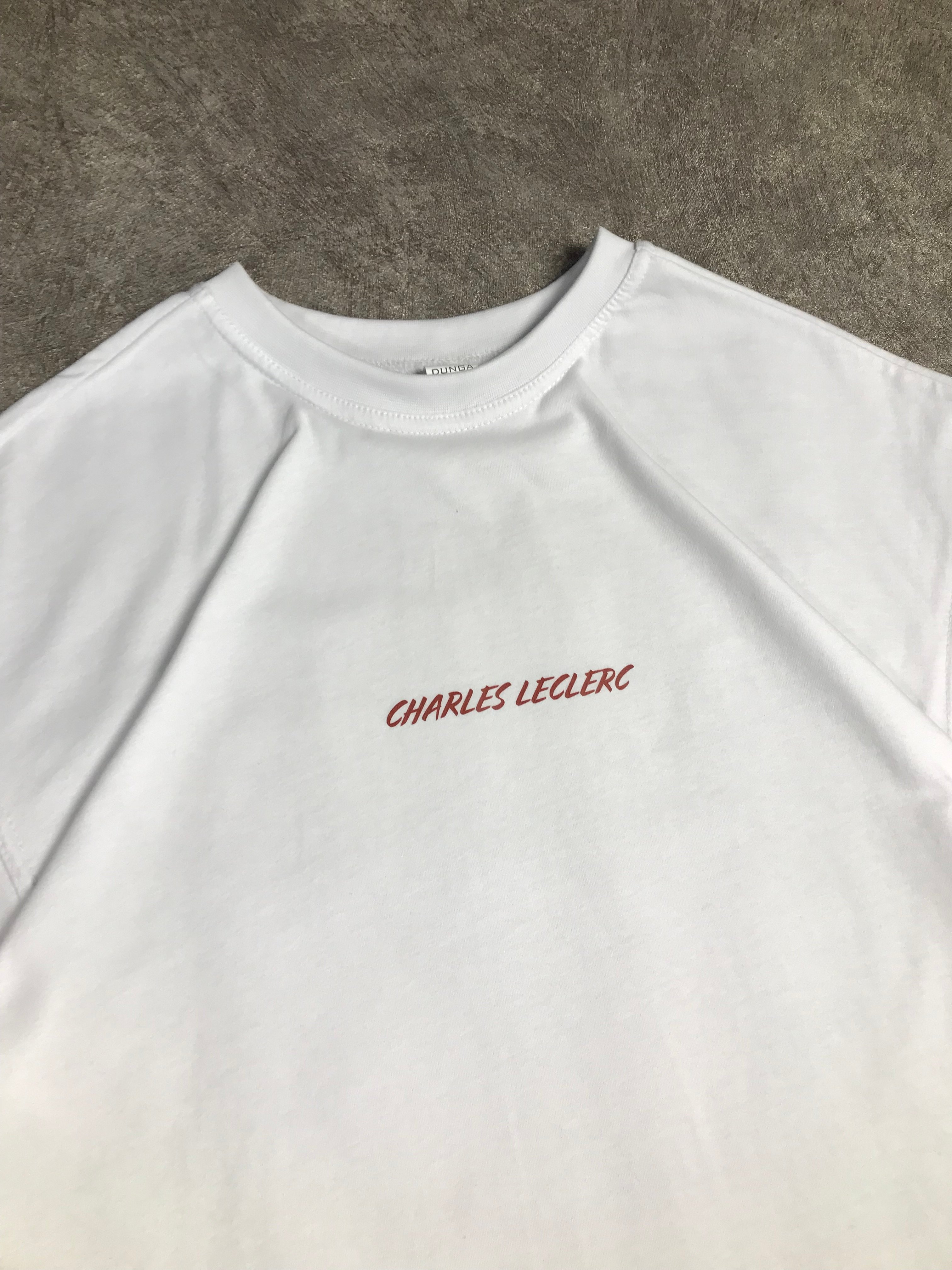 Charles Leclerc Baskılı Oversize Tişört