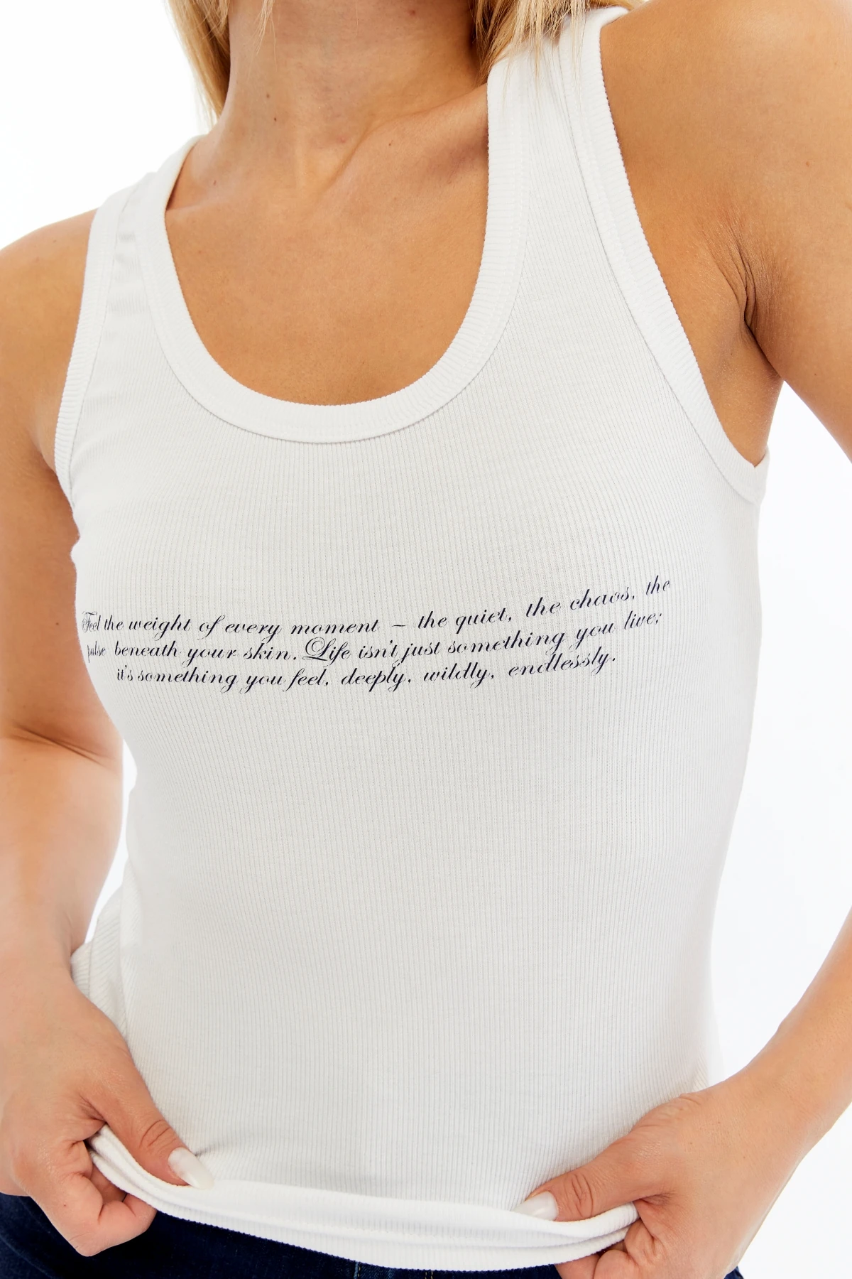 Text Kadın Fitilli Atlet