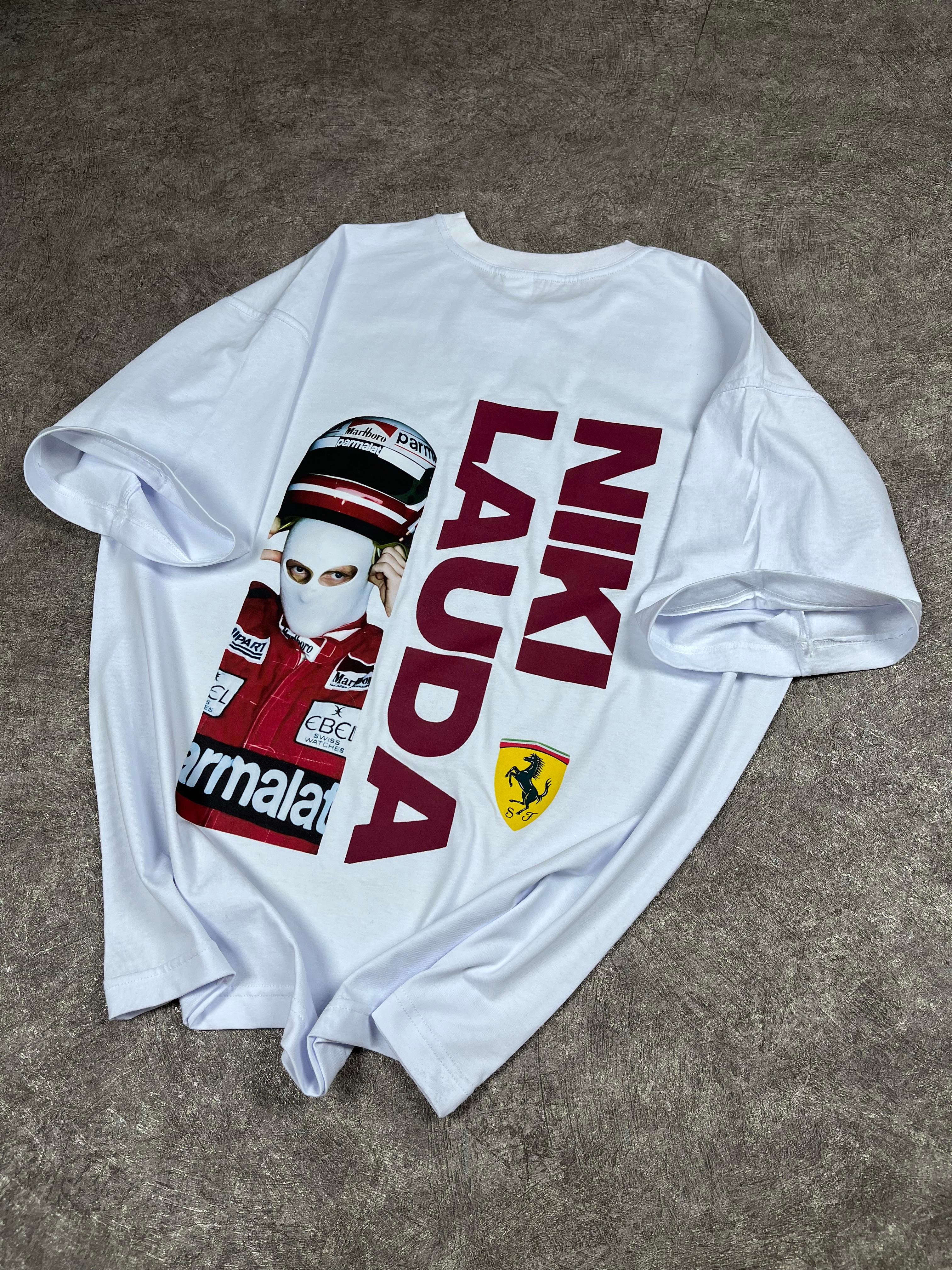Niki Lauda Baskılı Oversize Tişört