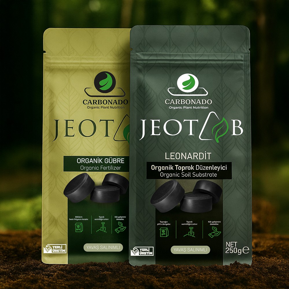 Jeotab Organik Gübre & Leonardit Toprak Düzenleyici Seti (2x250g) – Bitkiler İçin Tam Doğal Destek Paketi