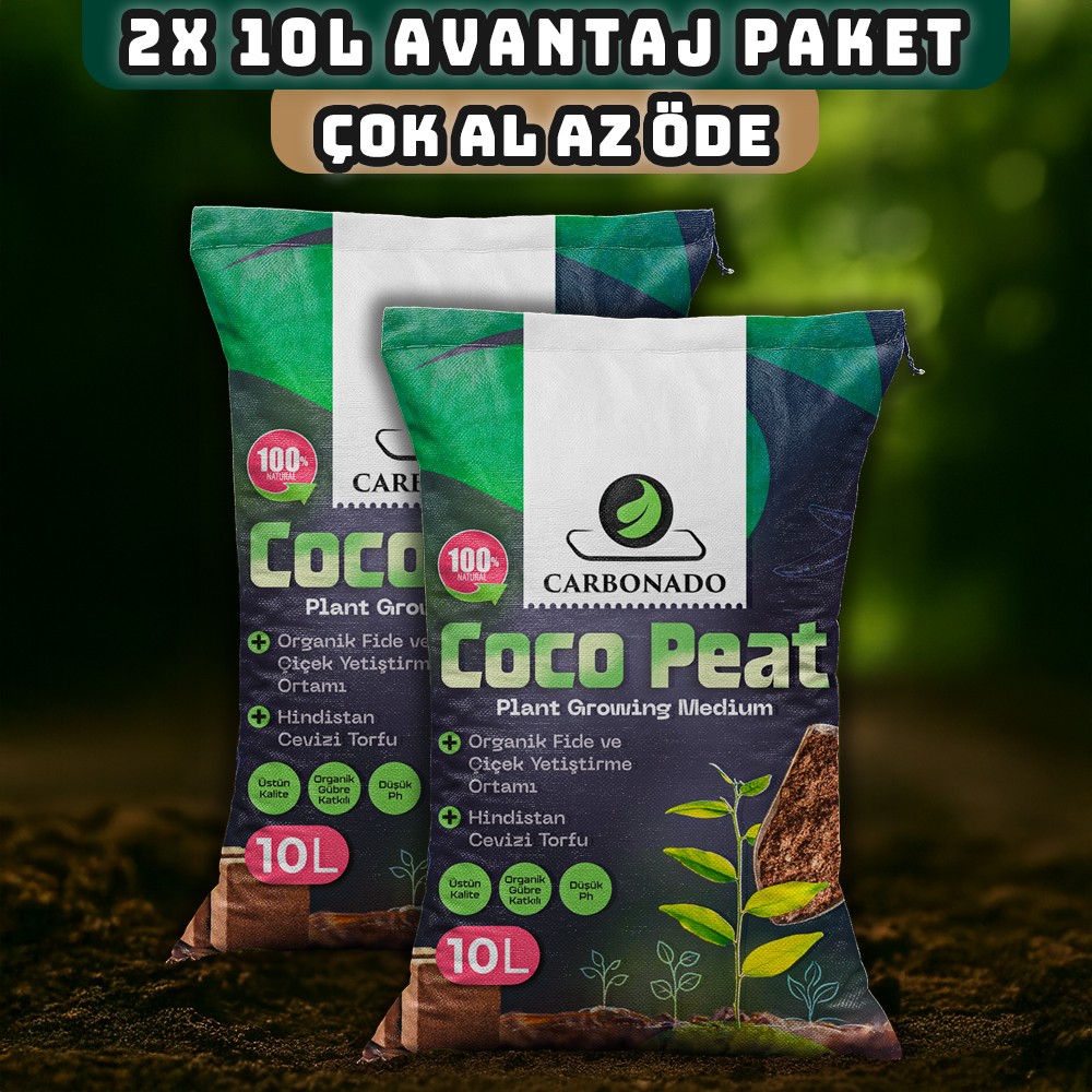 Cocopeat 10L x2 | Hindistan Cevizi Lifli Organik Yetiştirme Ortamı – Avantaj Paket