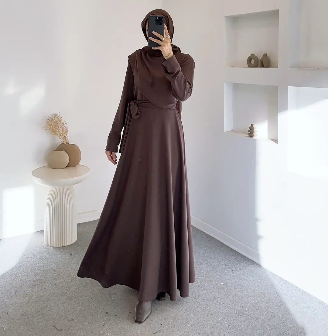 2118 oysho elbise - Kahverengi