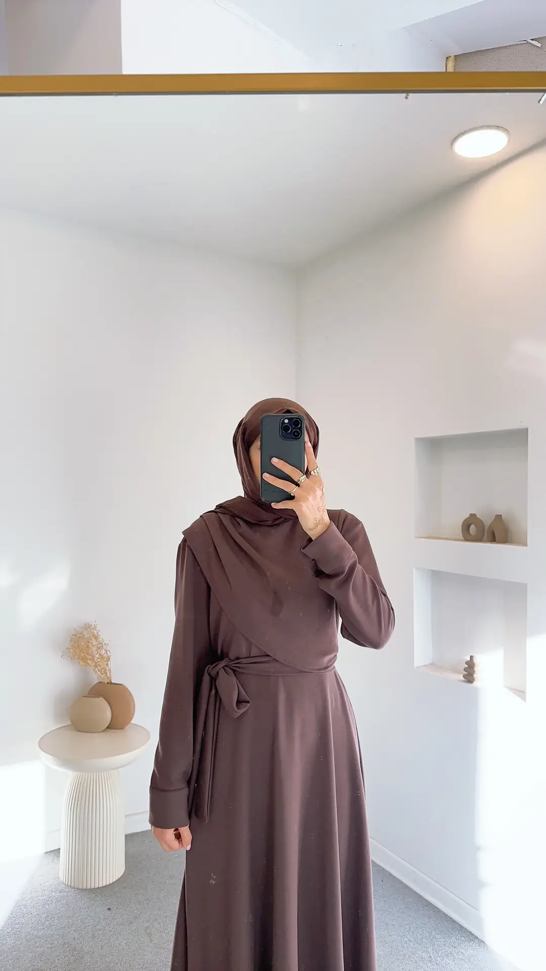 2118 oysho elbise - Kahverengi