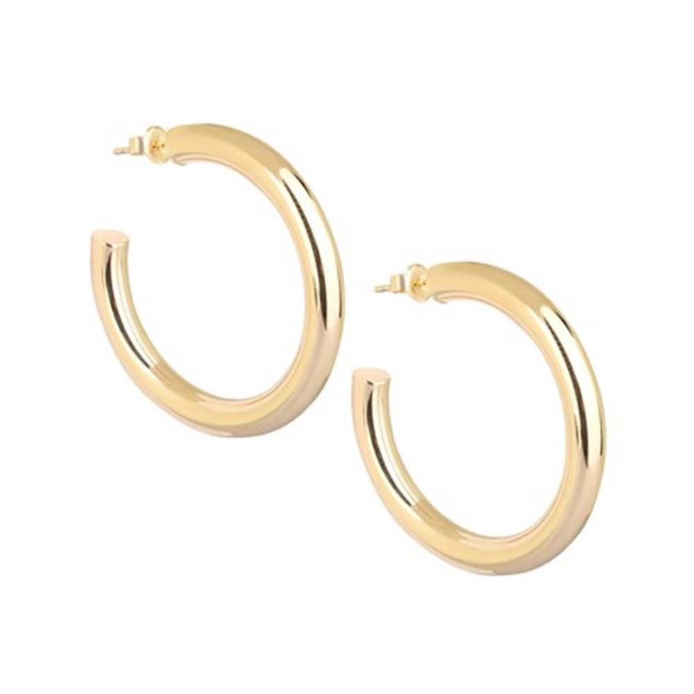 Pin Hoop Silver Earrings size 6
