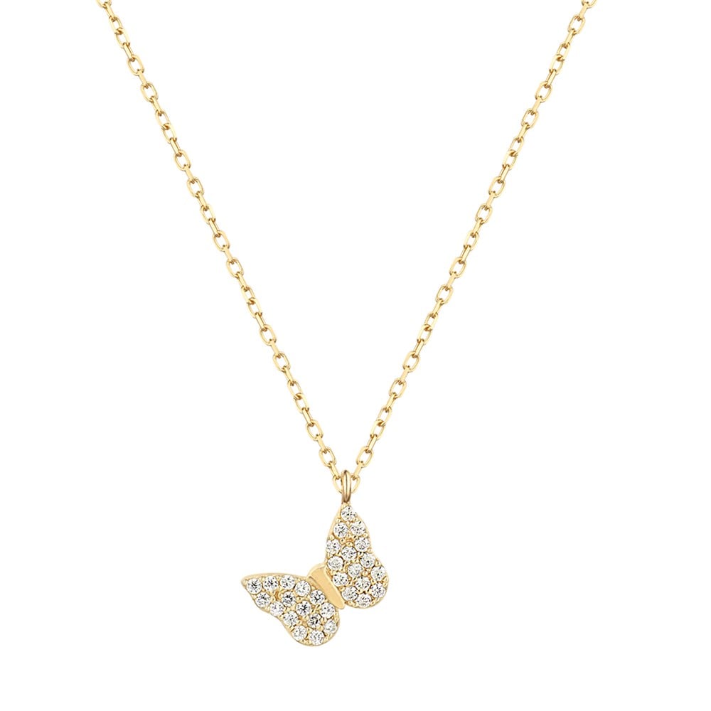 Butterfly Figured Stone Necklace